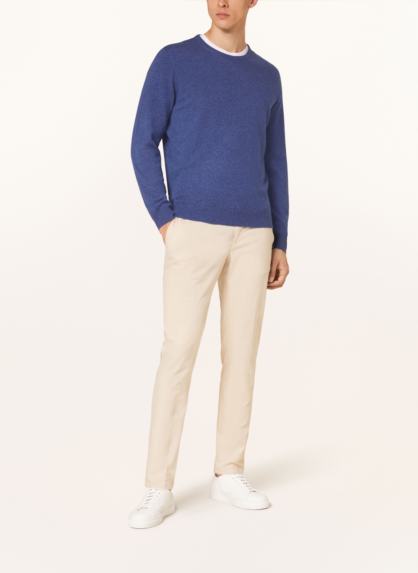 STROKESMAN'S Kasjmier trui: BLAUW