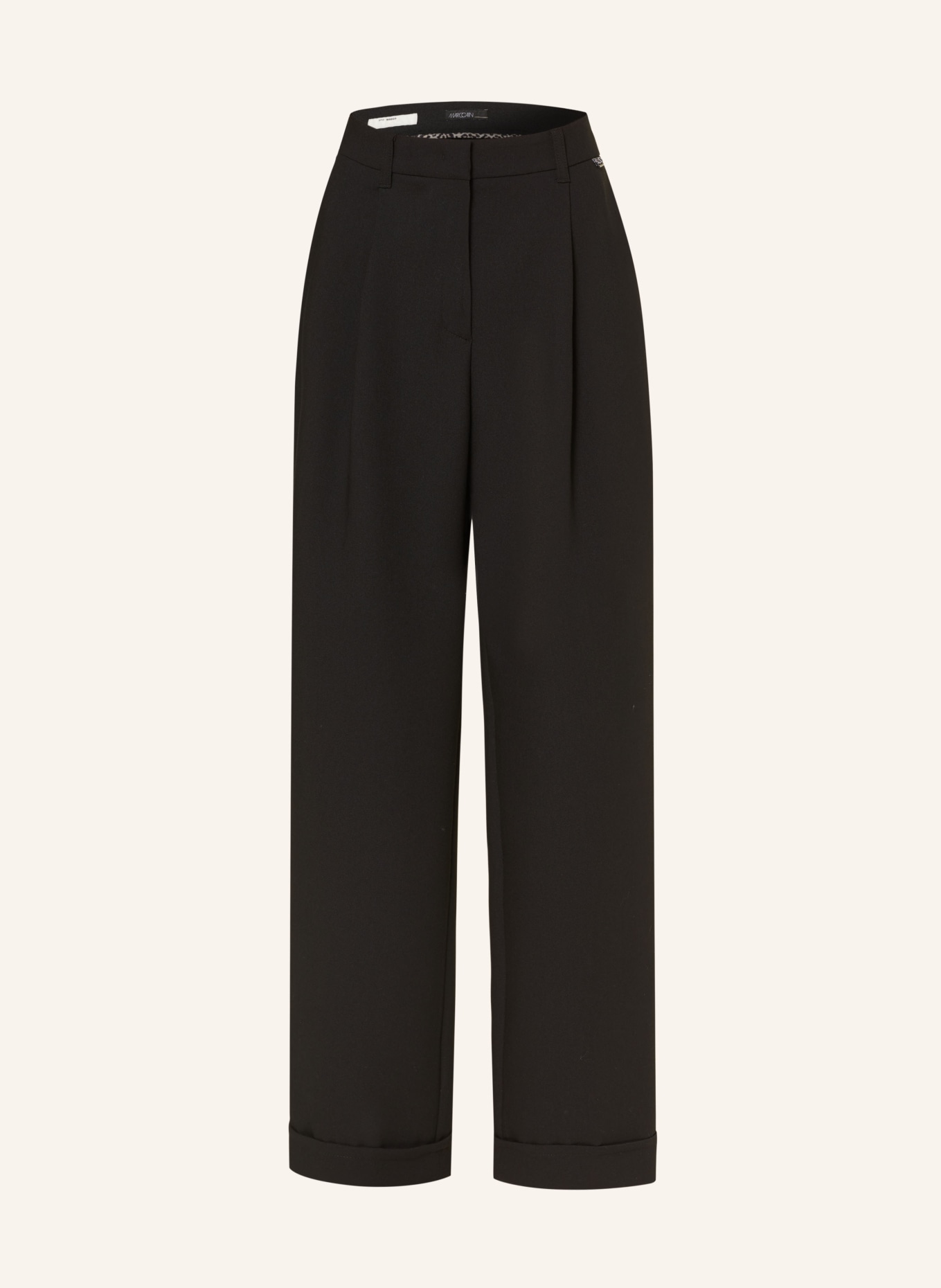 MARC CAIN Wide leg trousers WASCO, Color: 900 BLACK (Image 1)