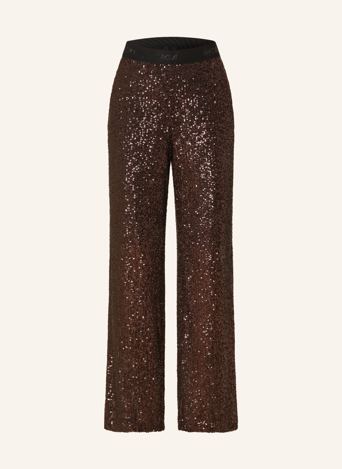 MARC CAIN Big trousers WASHINGTON with sequins, Color: 640 cocoa new (Image 1)