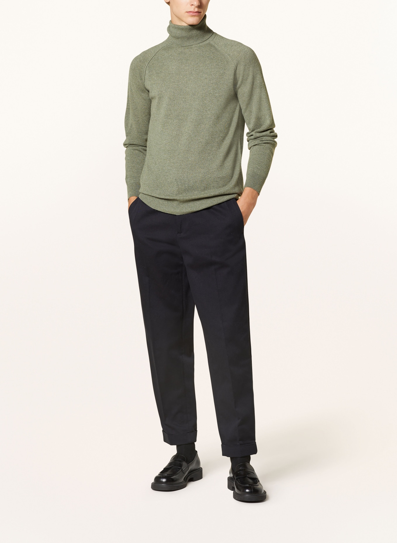 PAUL Rollkragenpullover aus Cashmere: OLIV