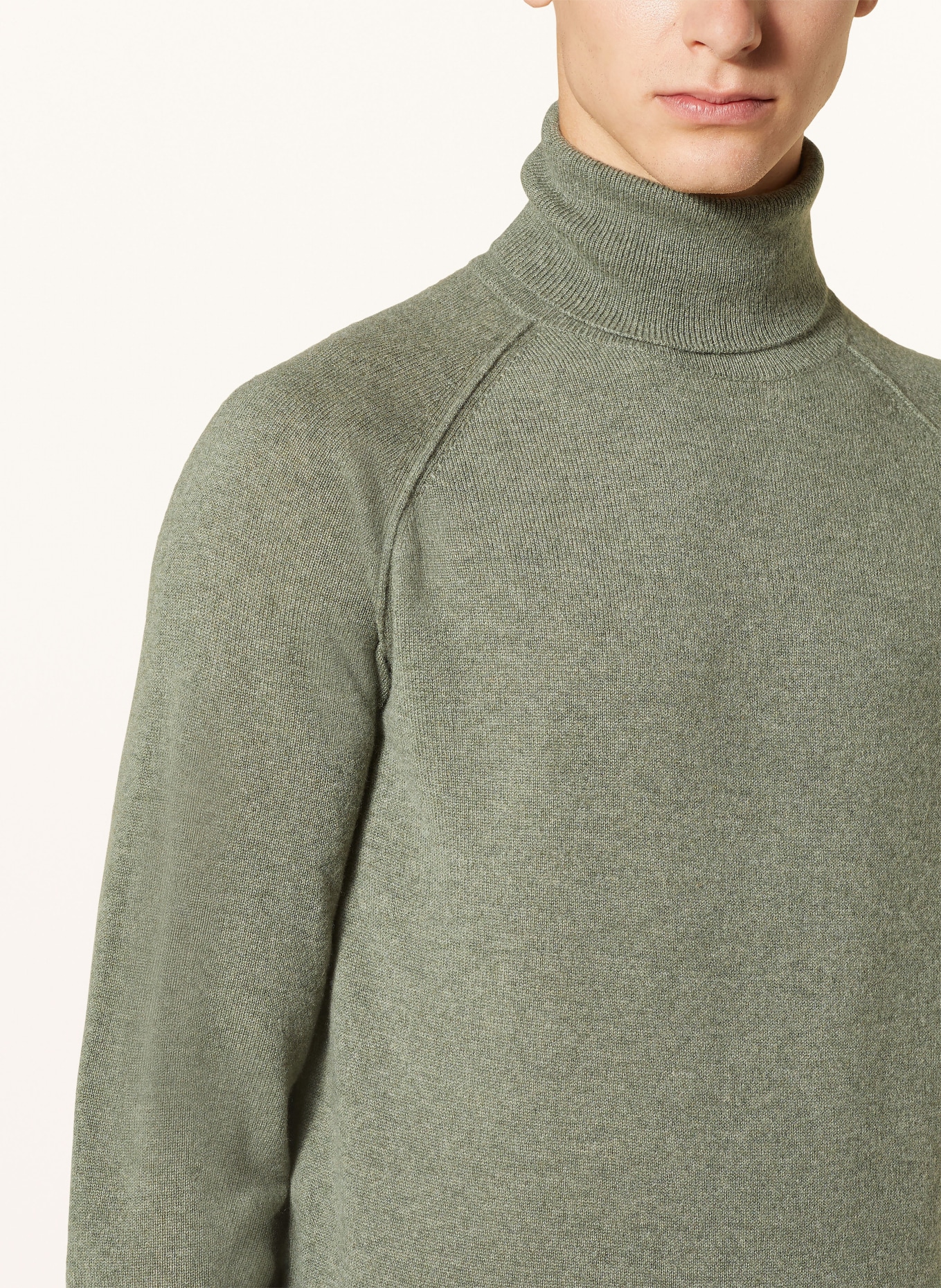PAUL Rollkragenpullover aus Cashmere: OLIV