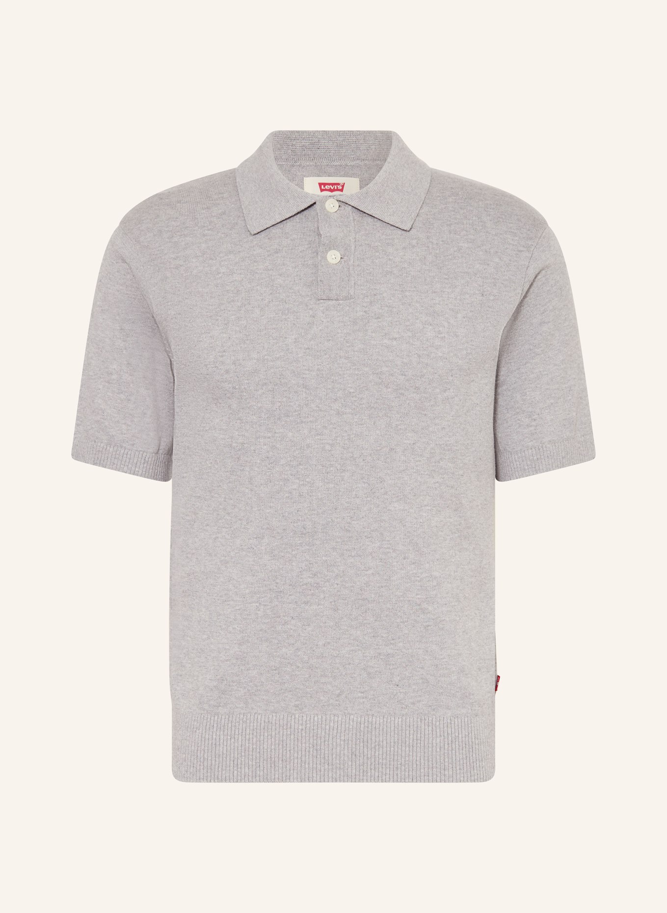 Levi's® Knitted polo shirt, Color: GRAY (Image 1)