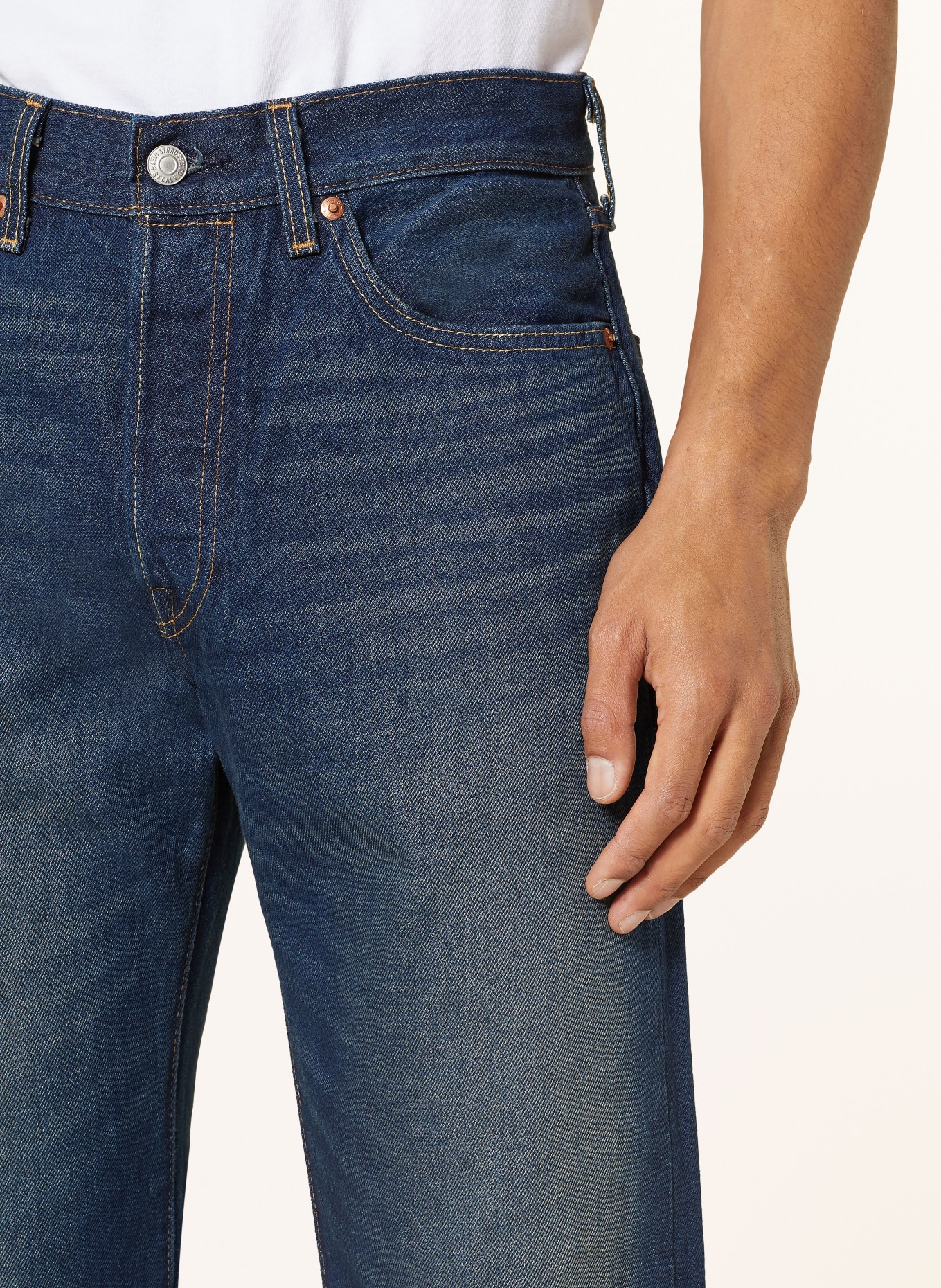 Levi's® Jeans 501 Straight Fit, Farbe: 92 Dark Indigo - Worn In (Bild 5)