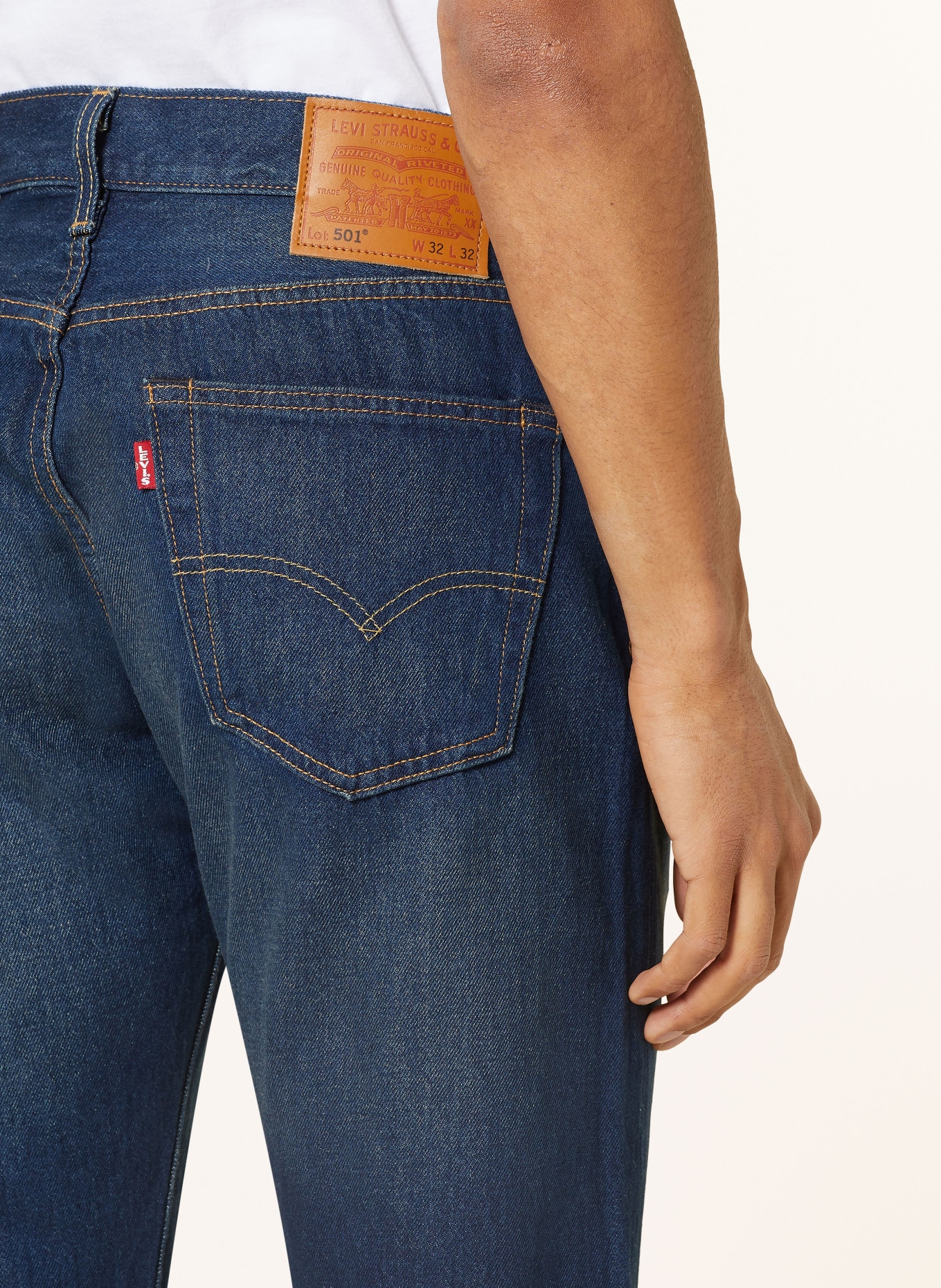 Levi's® Jeans 501 Straight Fit, Farbe: 92 Dark Indigo - Worn In (Bild 6)
