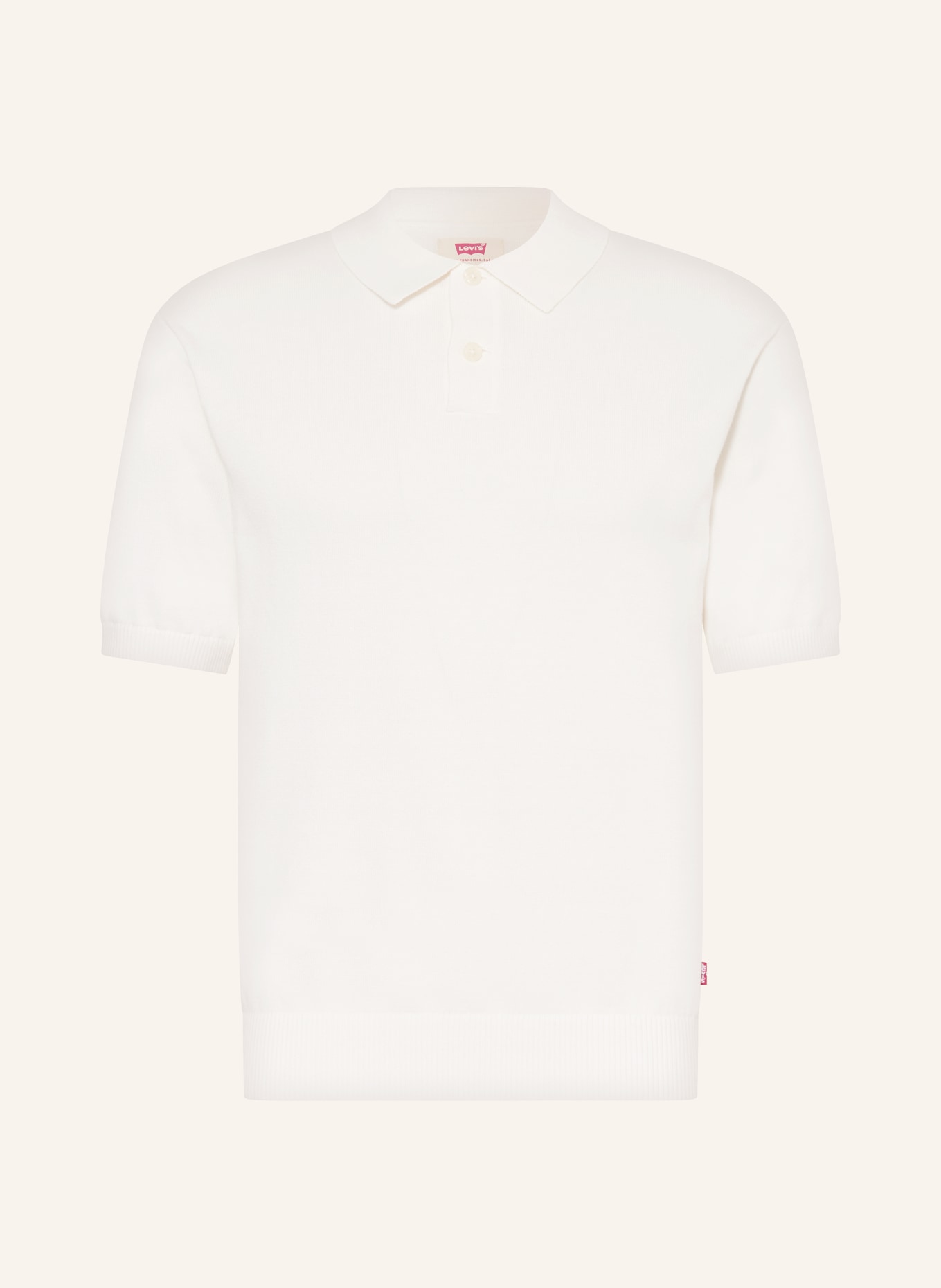 Levi's® Knitted polo shirt, Color: ECRU (Image 1)