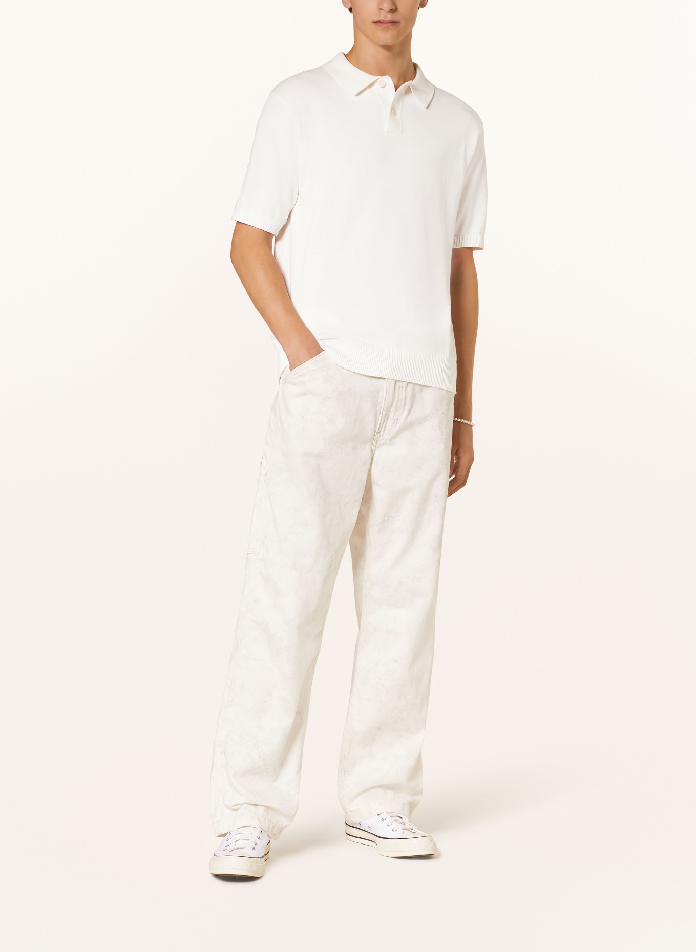Levi's® Knitted polo shirt, Color: ECRU (Image 2)
