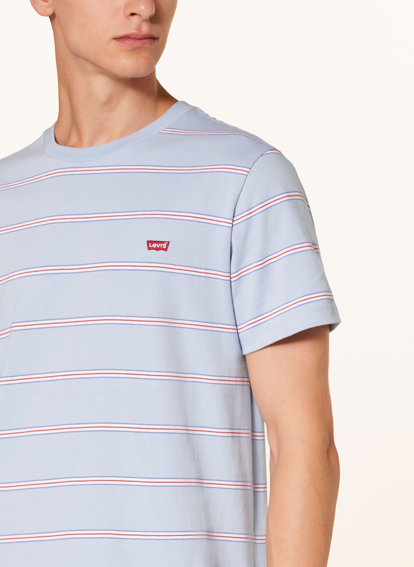 Levi's® T-shirt ORIGINAL, Color: LIGHT BLUE/ WHITE/ RED (Image 4)