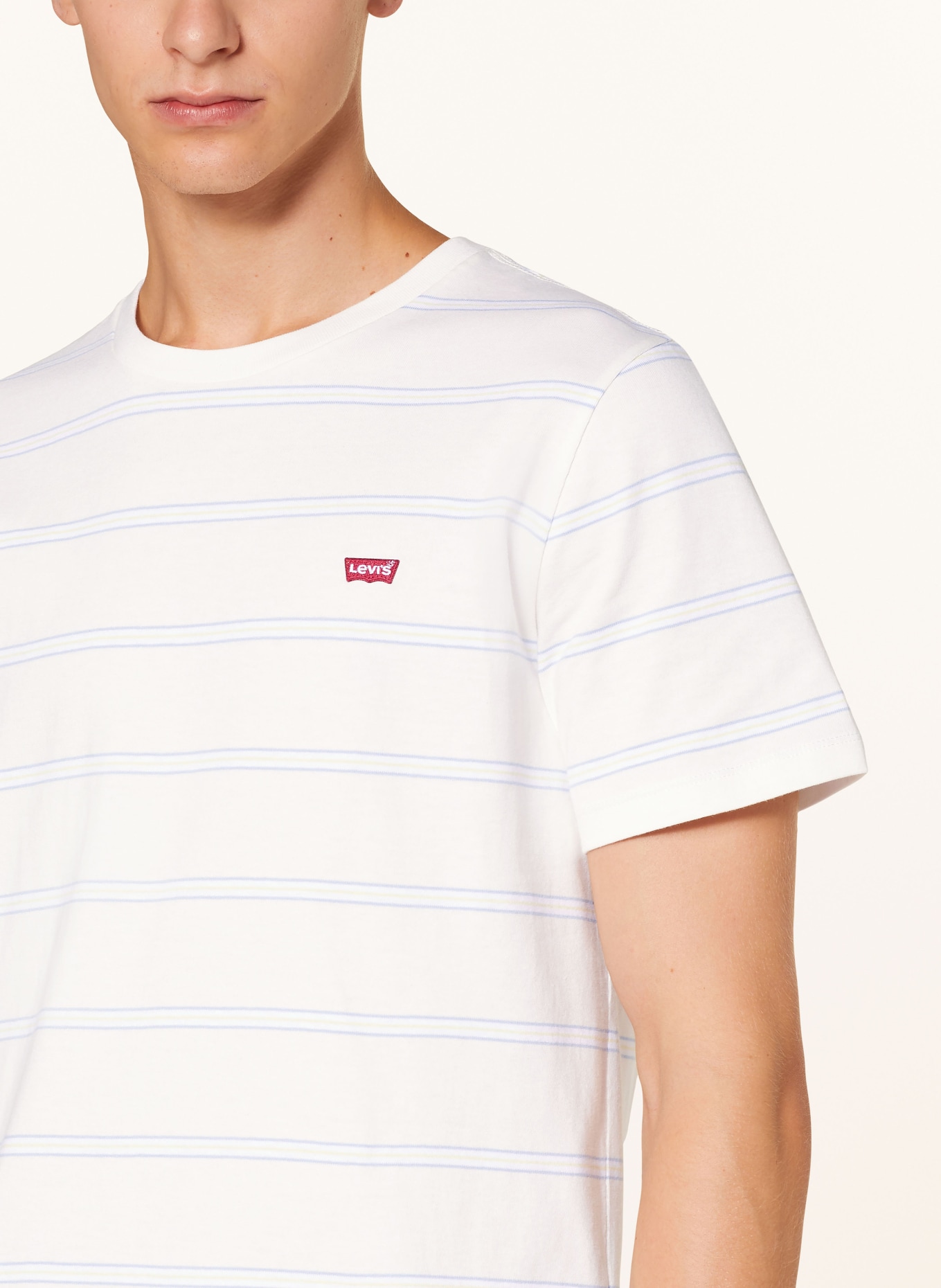 Levi's® T-shirt ORIGINAL, Color: WHITE/ LIGHT BLUE/ YELLOW (Image 4)