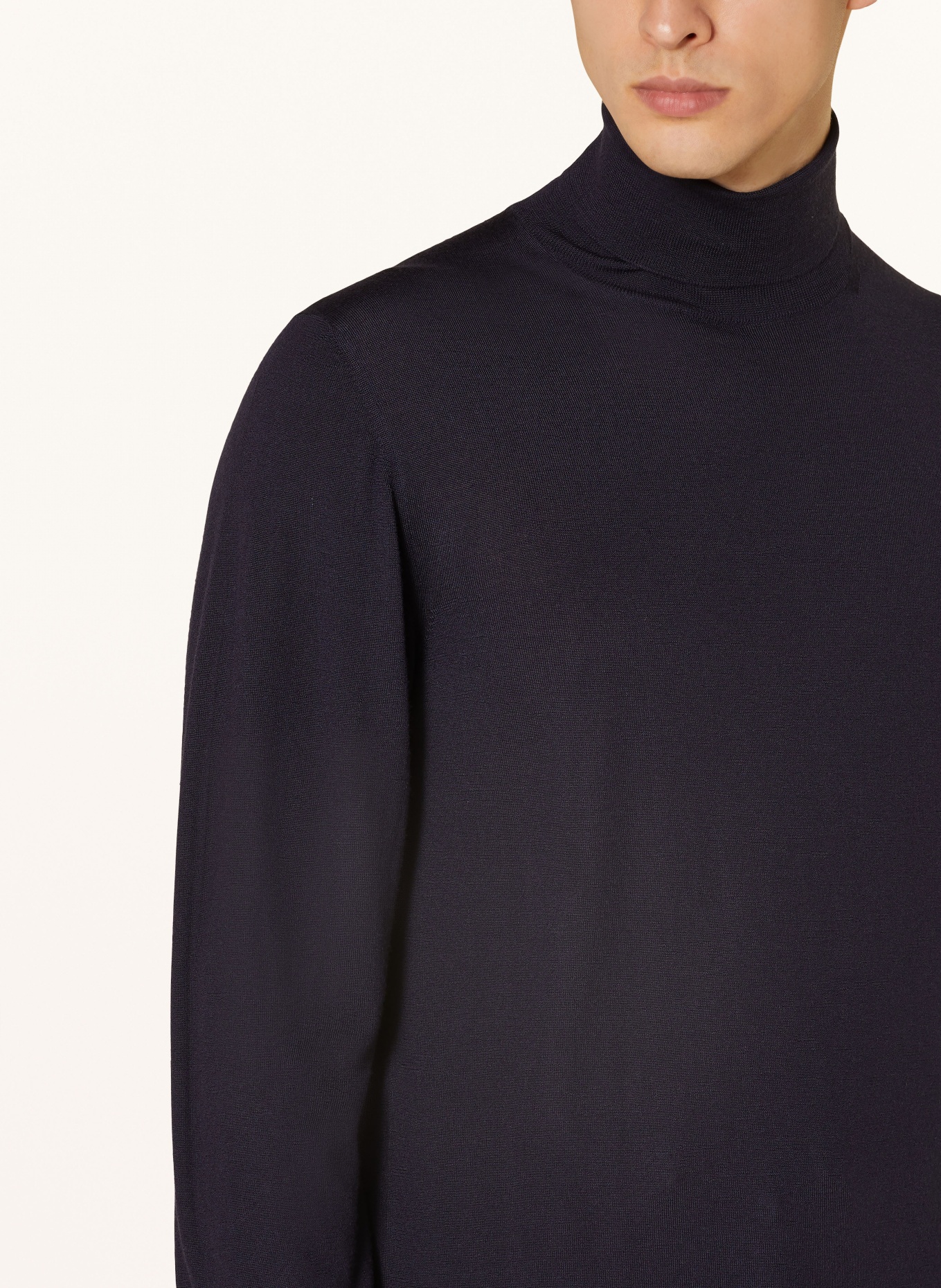FEDELI Turtleneck sweater, Color: DARK BLUE (Image 4)