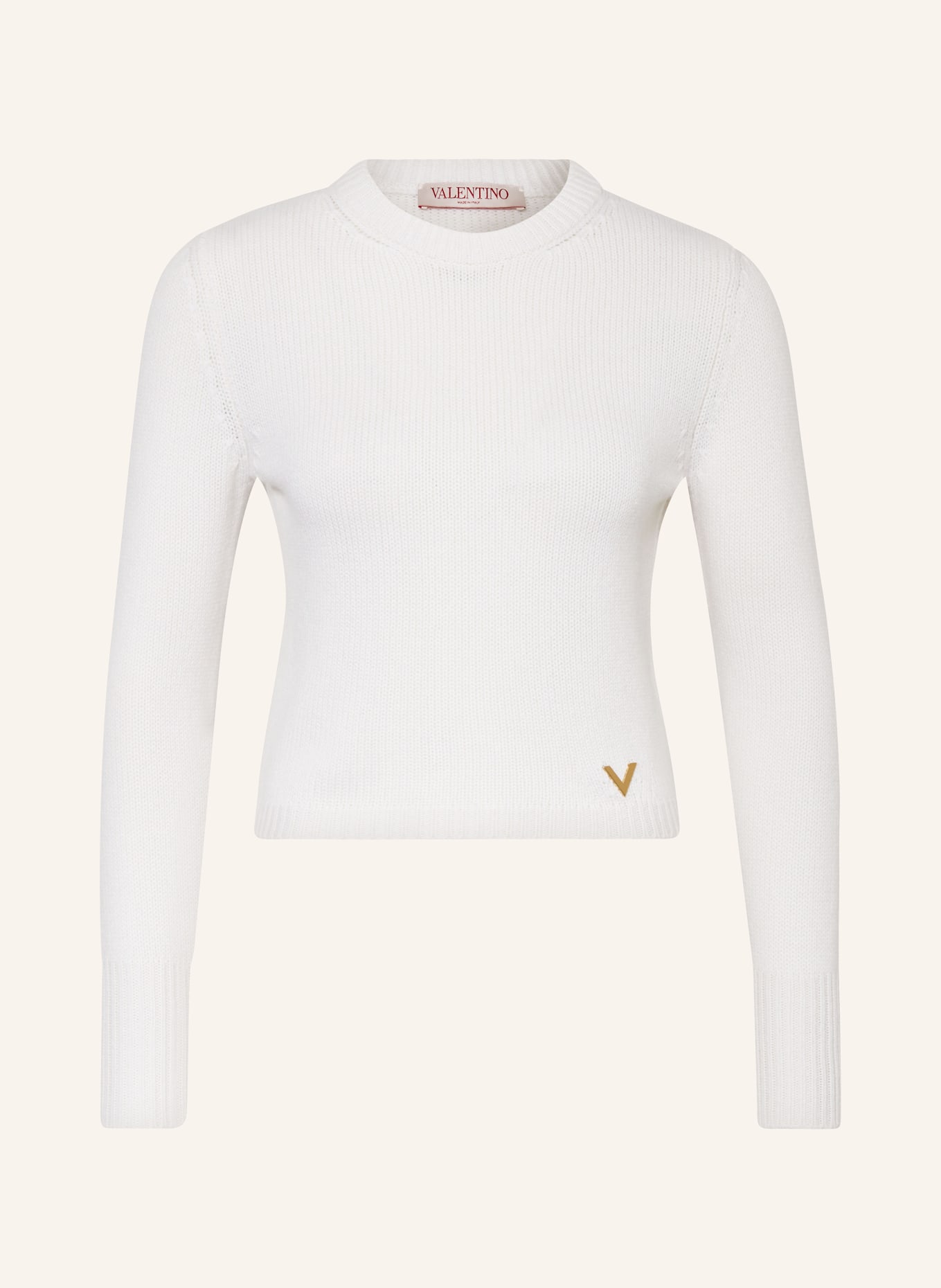 VALENTINO Cashmere-Pullover, Farbe: WEISS (Bild 1)