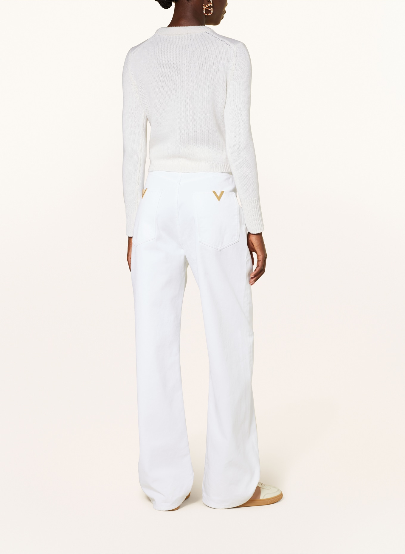 VALENTINO Cashmere-Pullover, Farbe: WEISS (Bild 3)