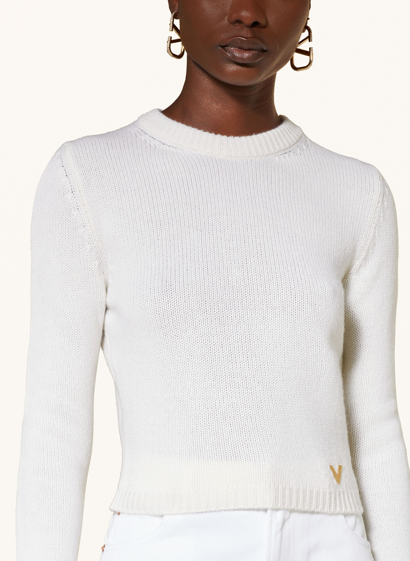 VALENTINO Cashmere-Pullover, Farbe: WEISS (Bild 4)