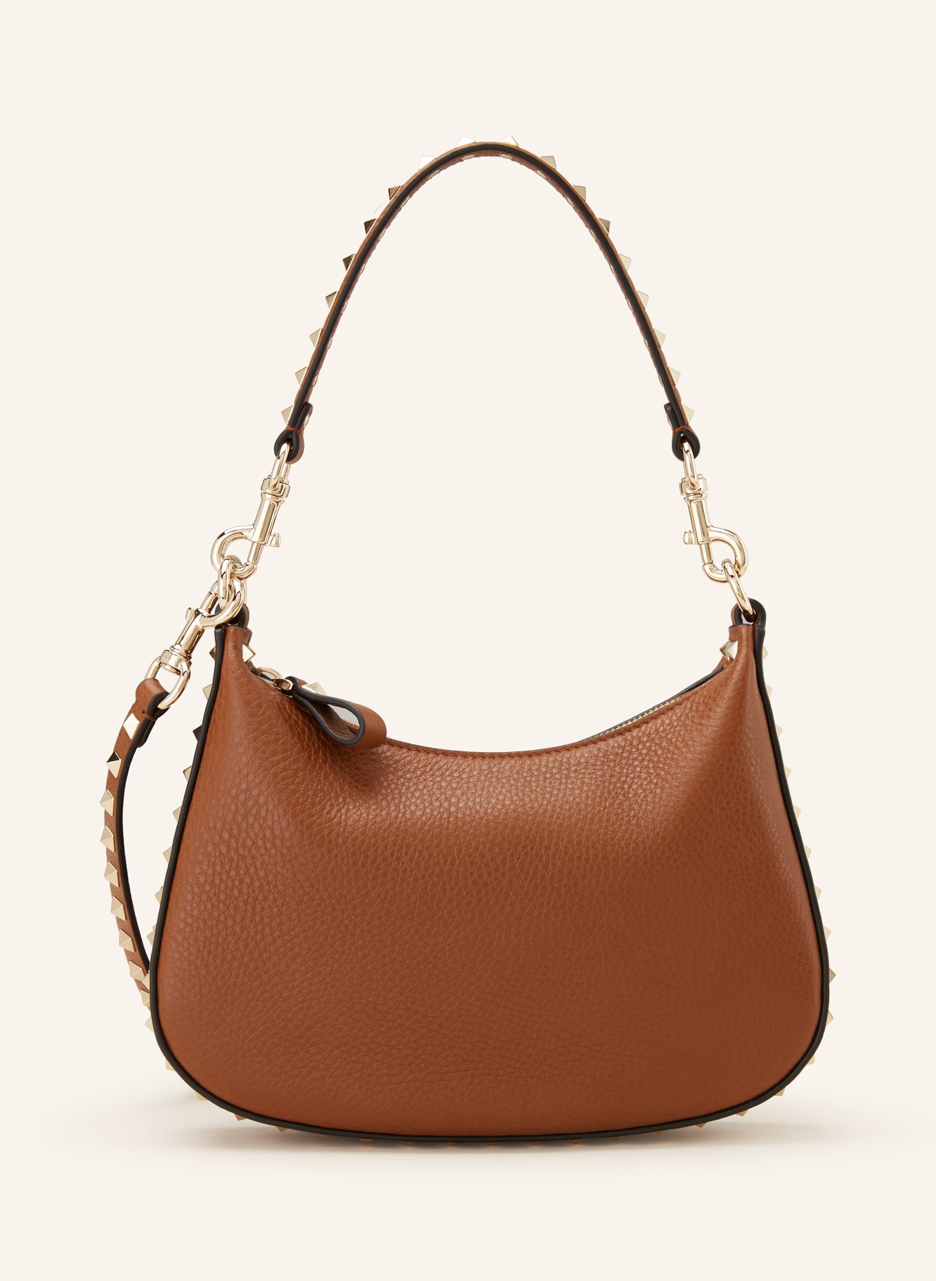 VALENTINO GARAVANI Crossbody bag ROCKSTUD with rivets, Color: BROWN (Image 1)