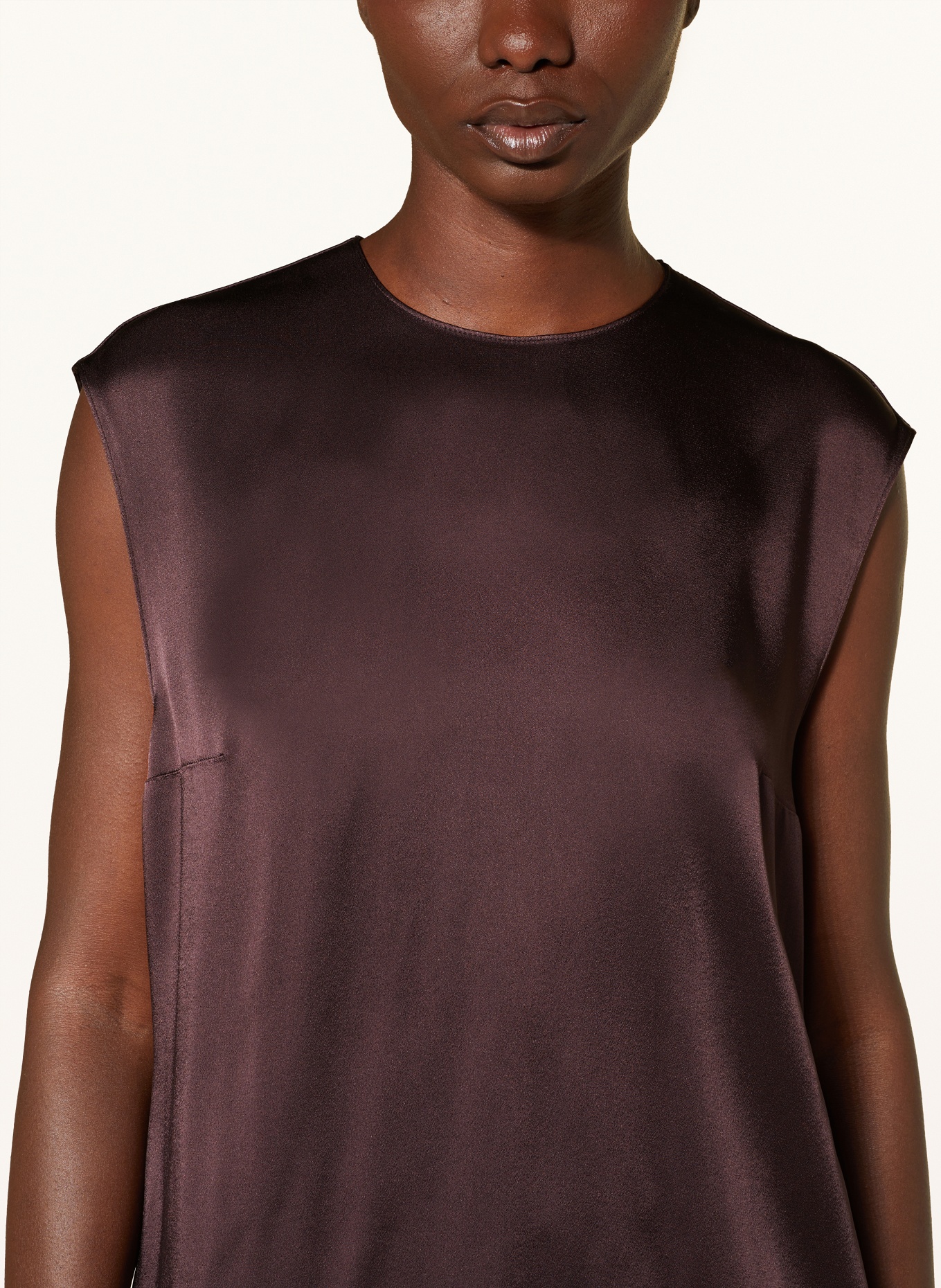 STELLA McCARTNEY Satintop: DUNKELBRAUN