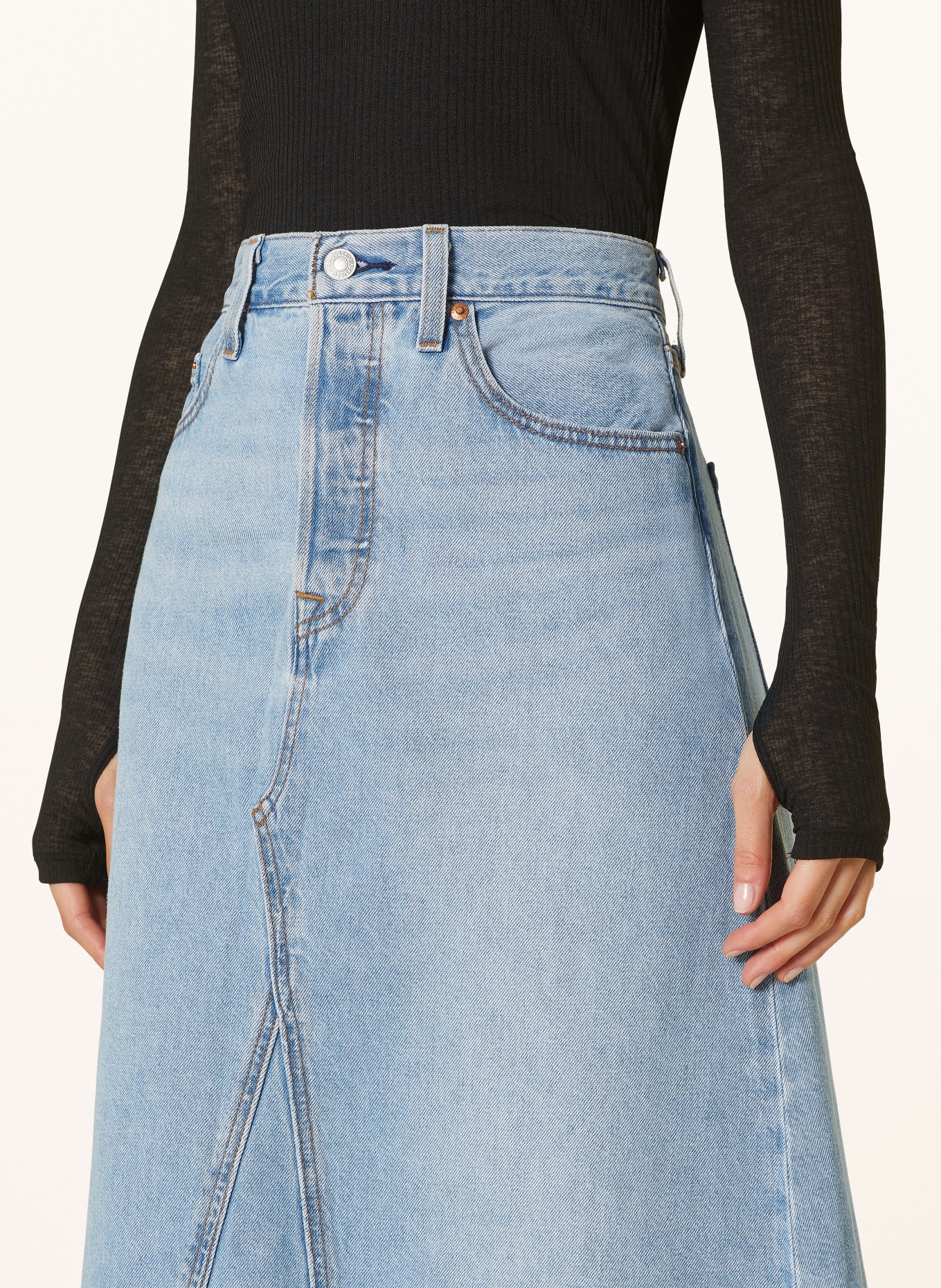 Levi's® Spódnica jeansowa, Kolor: JASNONIEBIESKI (Obrazek 4)