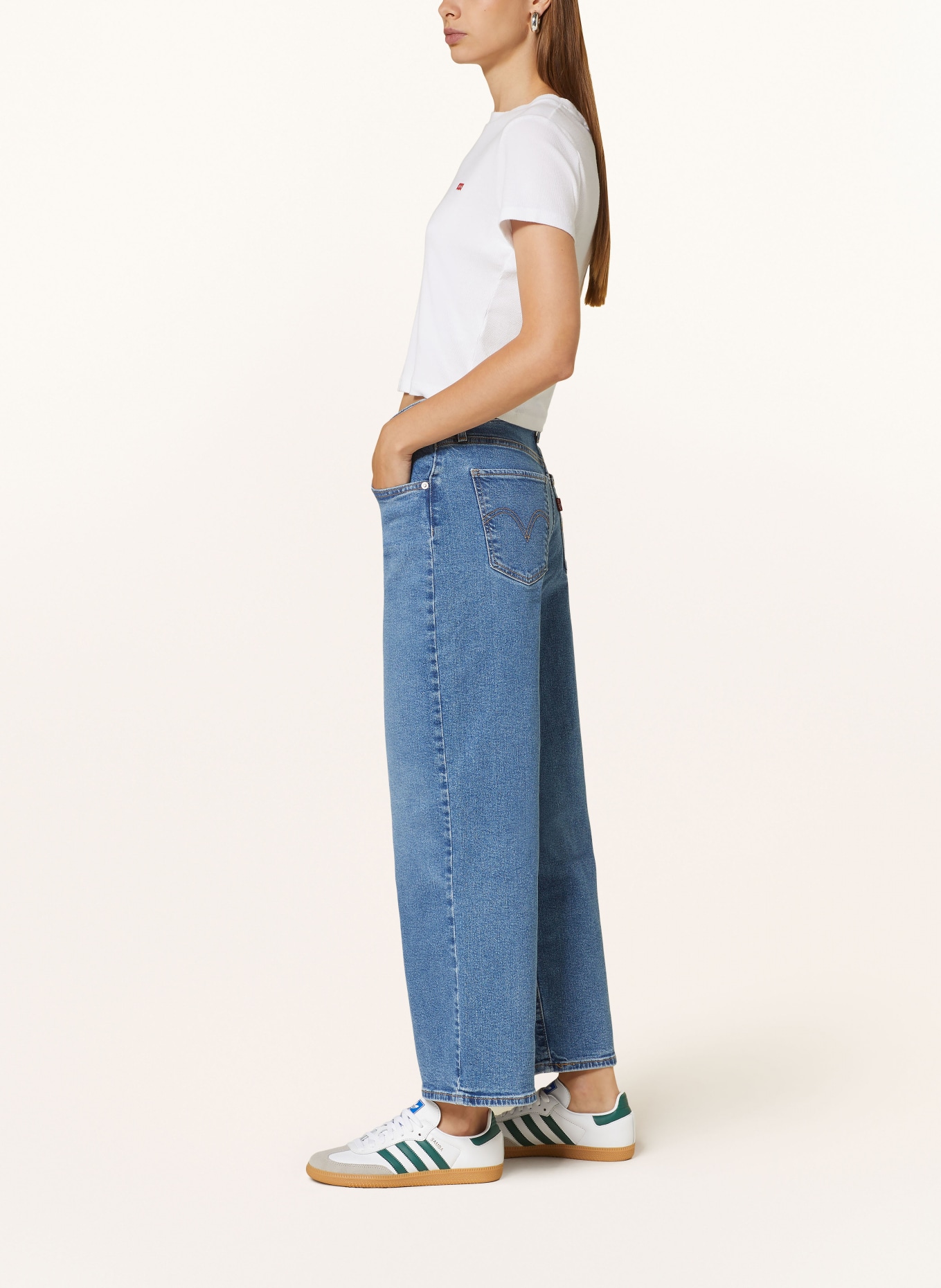 Levi's® Jeans-Culotte HIGH-RISE WIDE LEG, Farbe: 18 Med Indigo - Worn In (Bild 4)