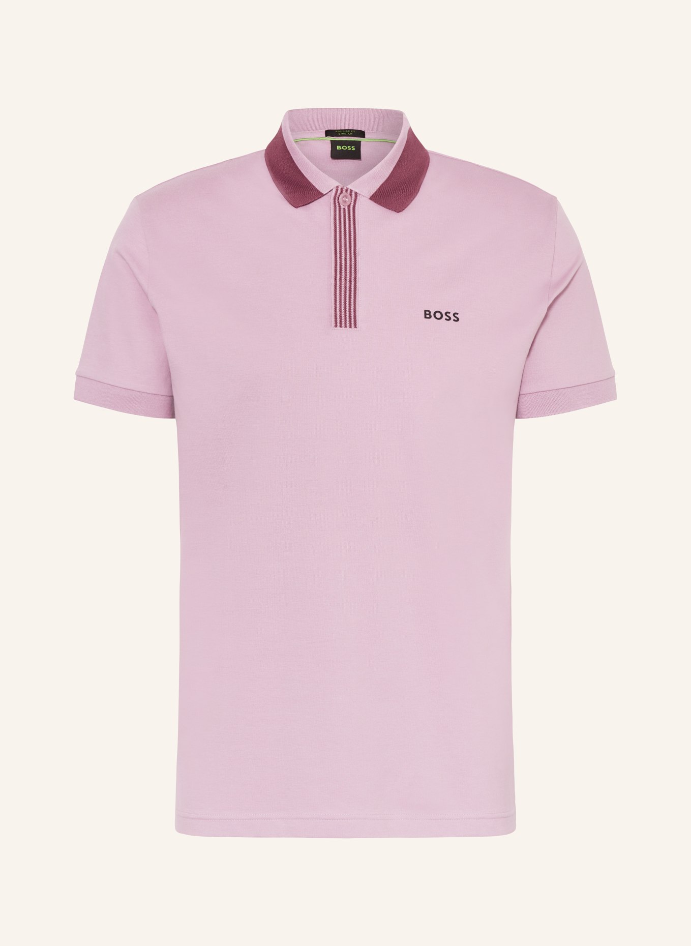 BOSS Jersey polo short PADDY regular fit, Color: PINK (Image 1)