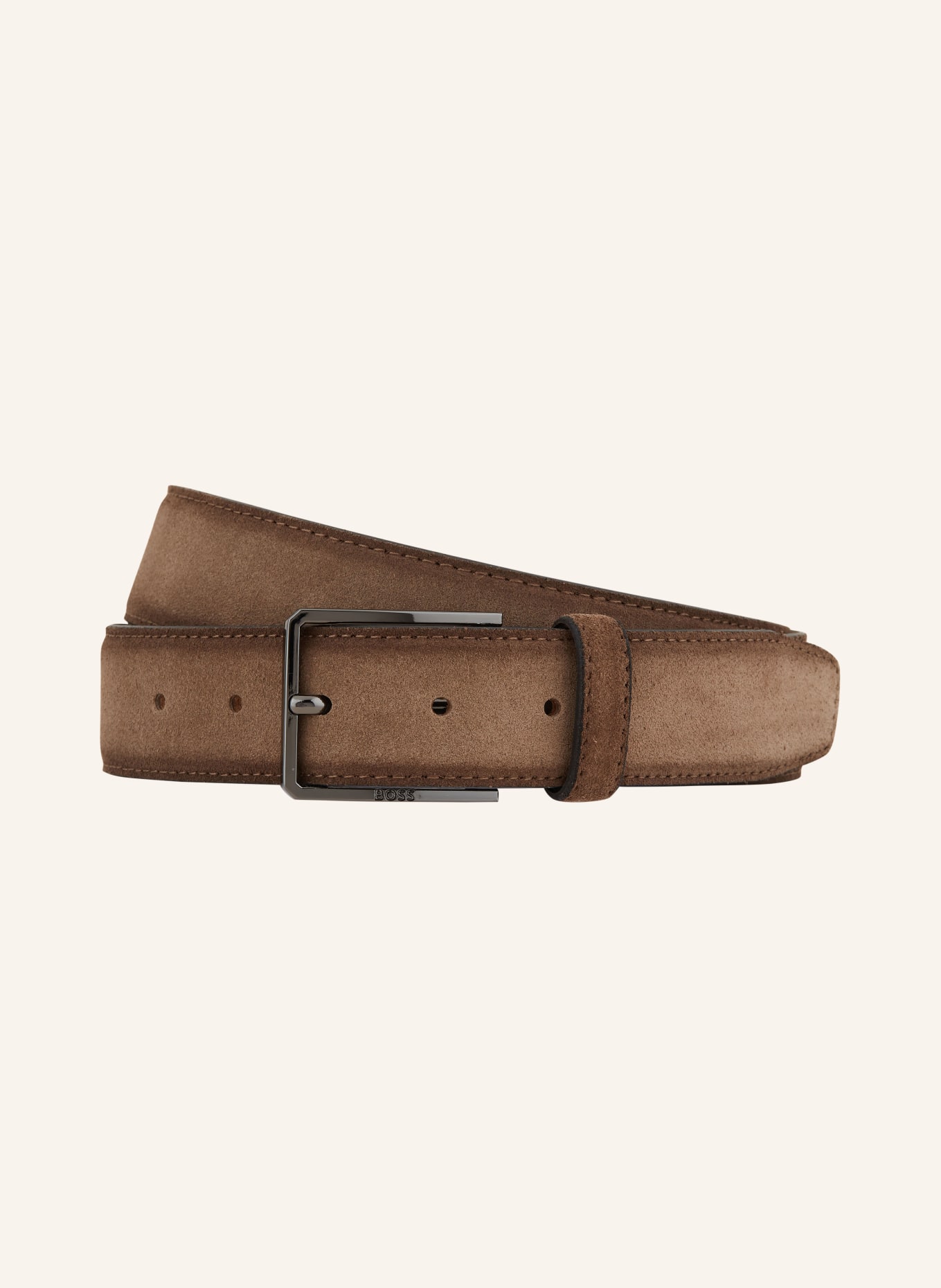 BOSS Leather belt CARY: BEIGE