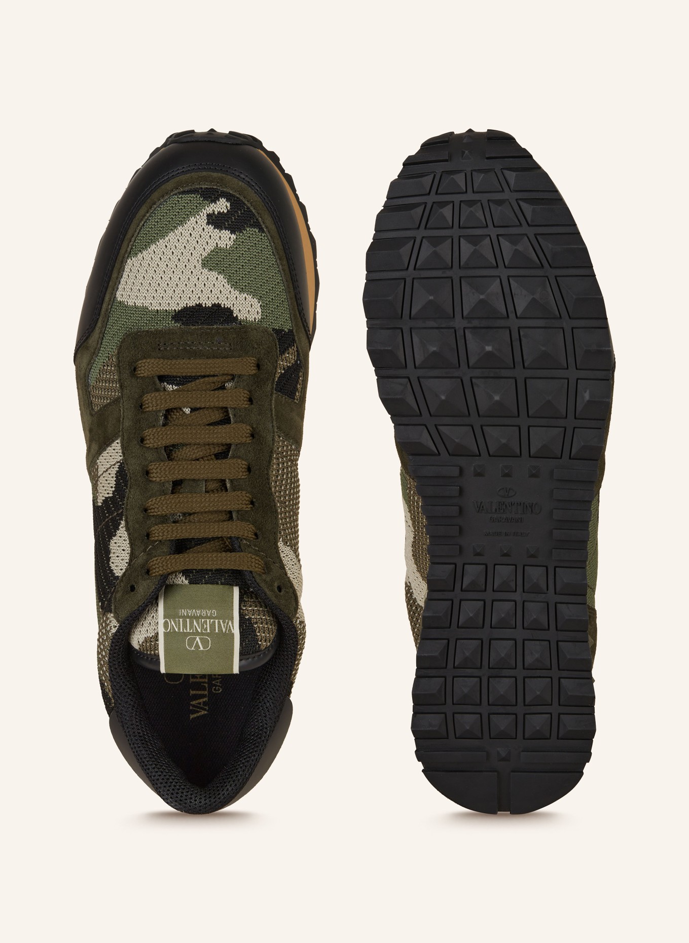 VALENTINO GARAVANI Sneakers ROCKRUNNER with rivets, Color: KHAKI/ OLIVE (Image 5)