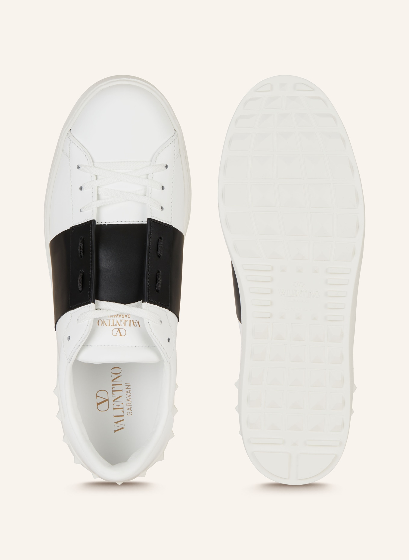 VALENTINO GARAVANI Sneaker OPEN in weiss schwarz