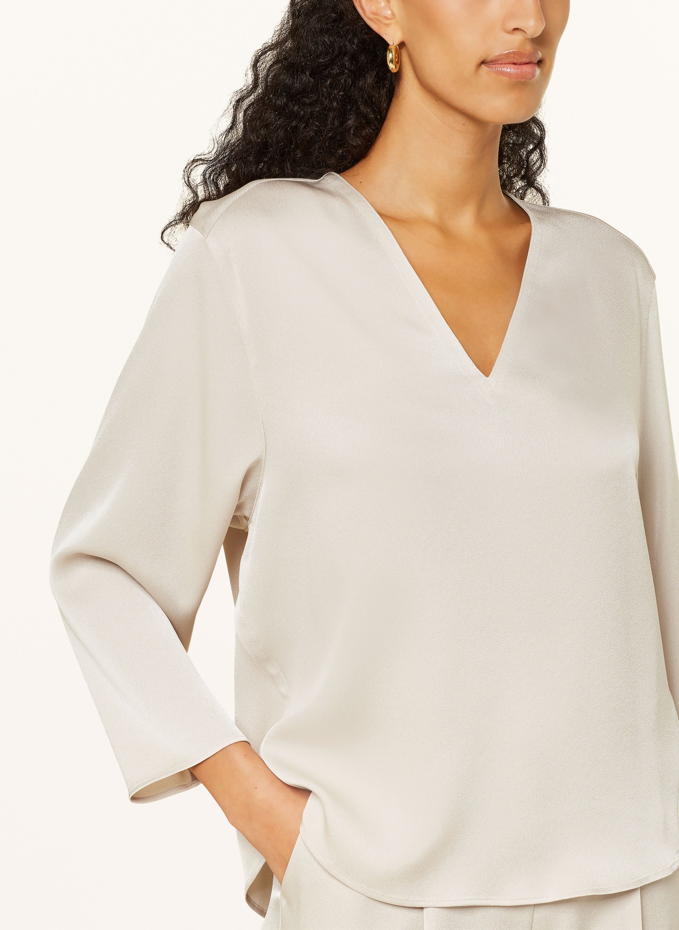 windsor. Shirt blouse with 3/4 sleeves, Color: BEIGE (Image 4)