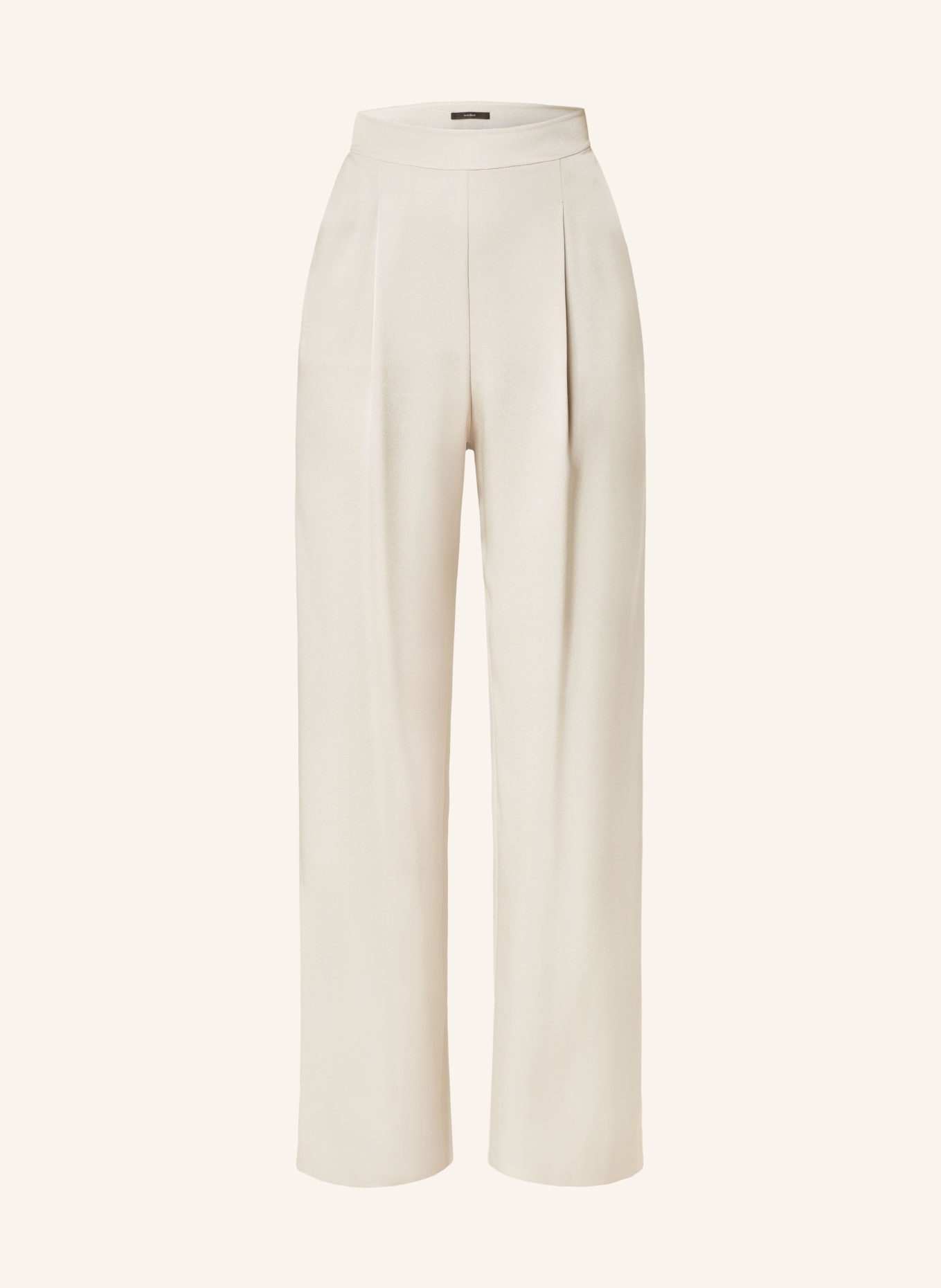 windsor. Wide leg trousers in satin, Color: BEIGE (Image 1)