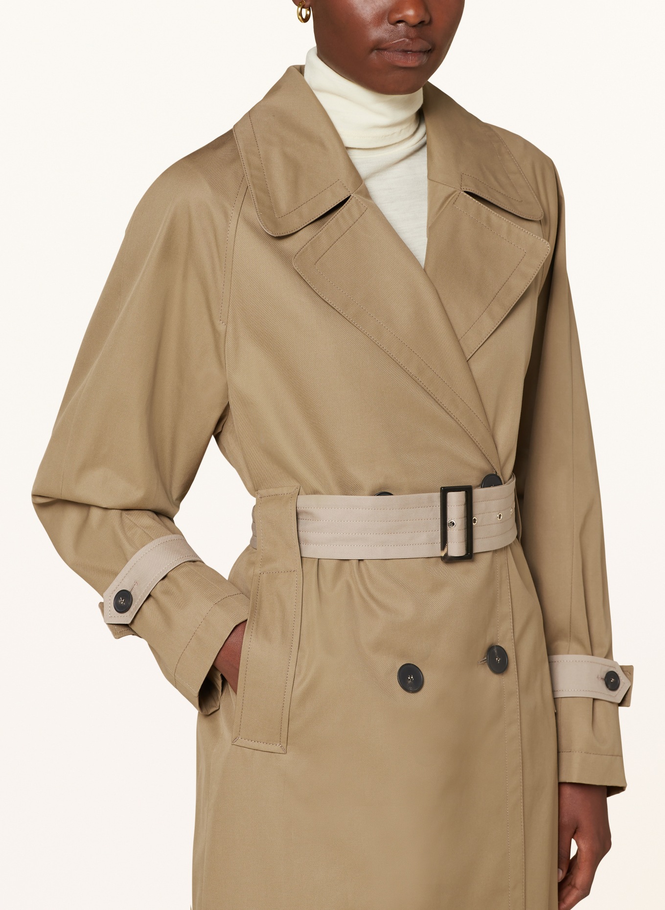 windsor. Trench coat, Color: BEIGE (Image 4)