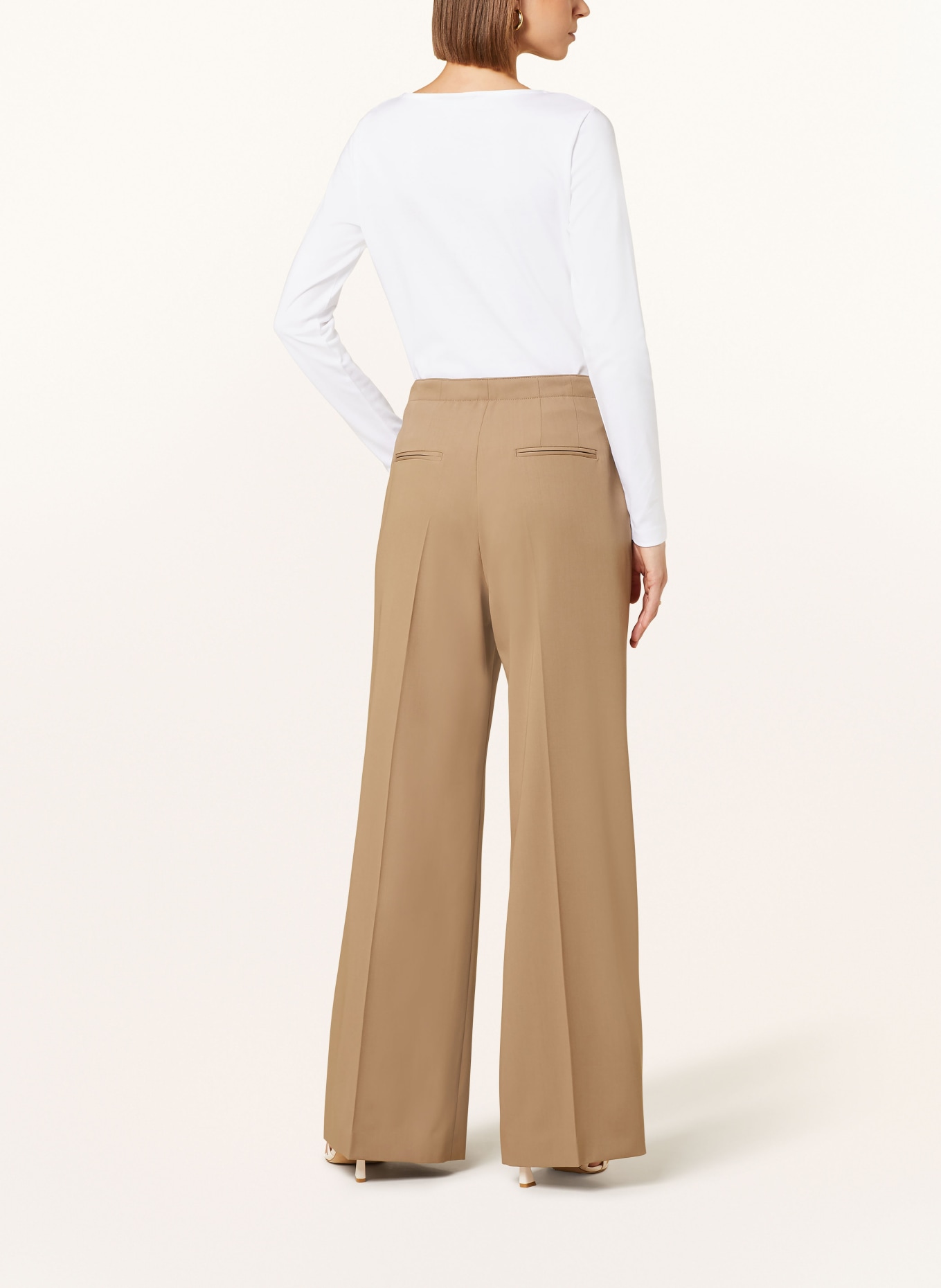 windsor. Wide leg trousers, Color: LIGHT BROWN (Image 3)