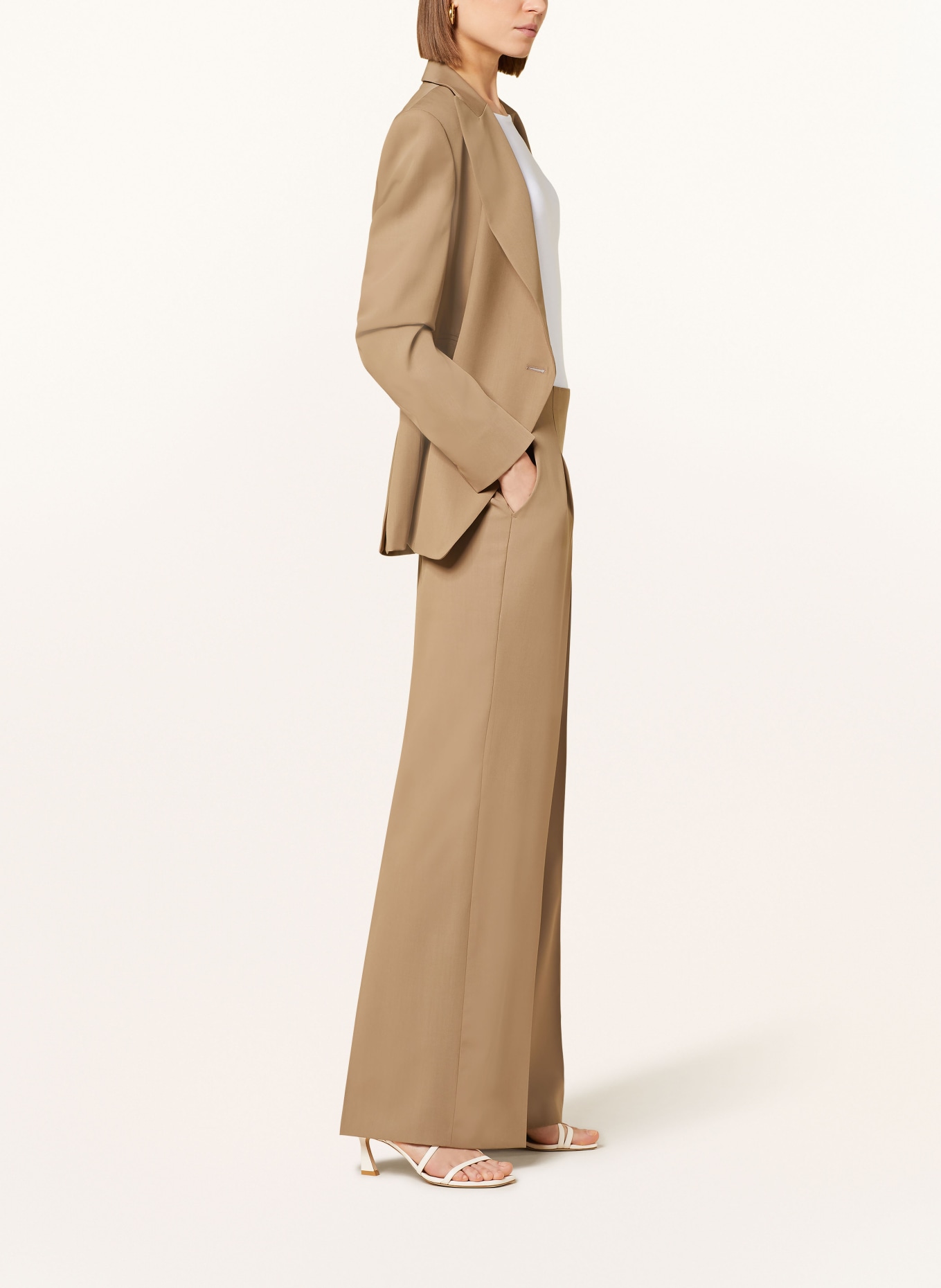 windsor. Wide leg trousers, Color: LIGHT BROWN (Image 4)