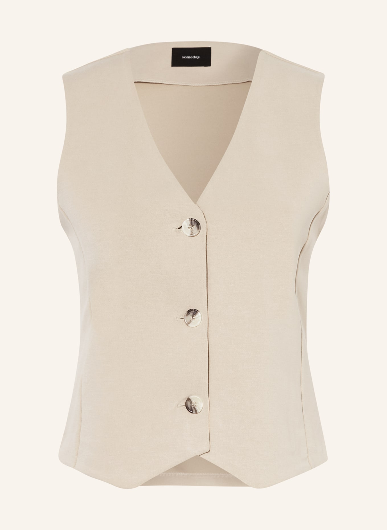 someday Jersey vest UMILIA, Color: BEIGE (Image 1)
