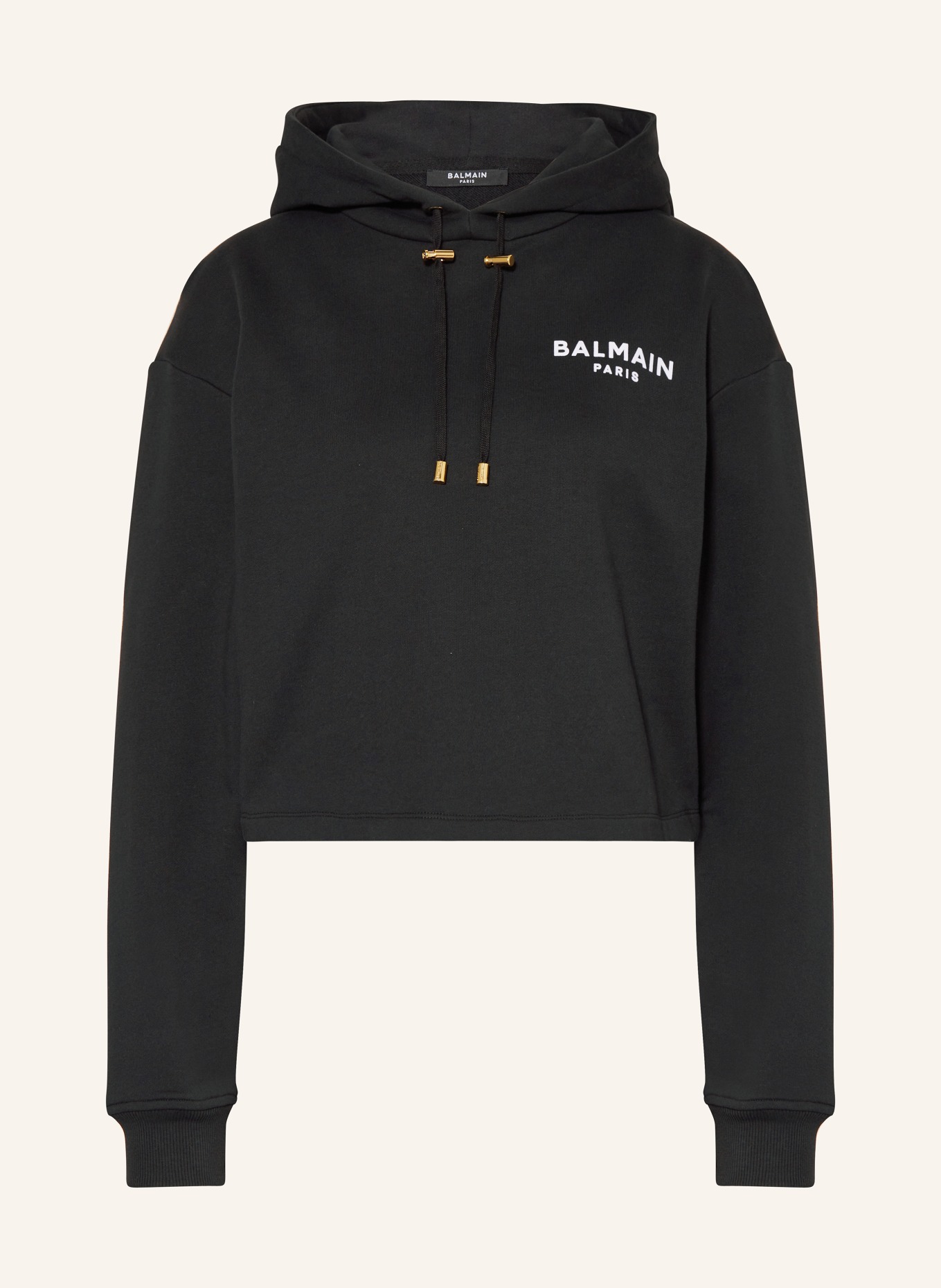 BALMAIN Cropped-Hoodie, Farbe: SCHWARZ (Bild 1)