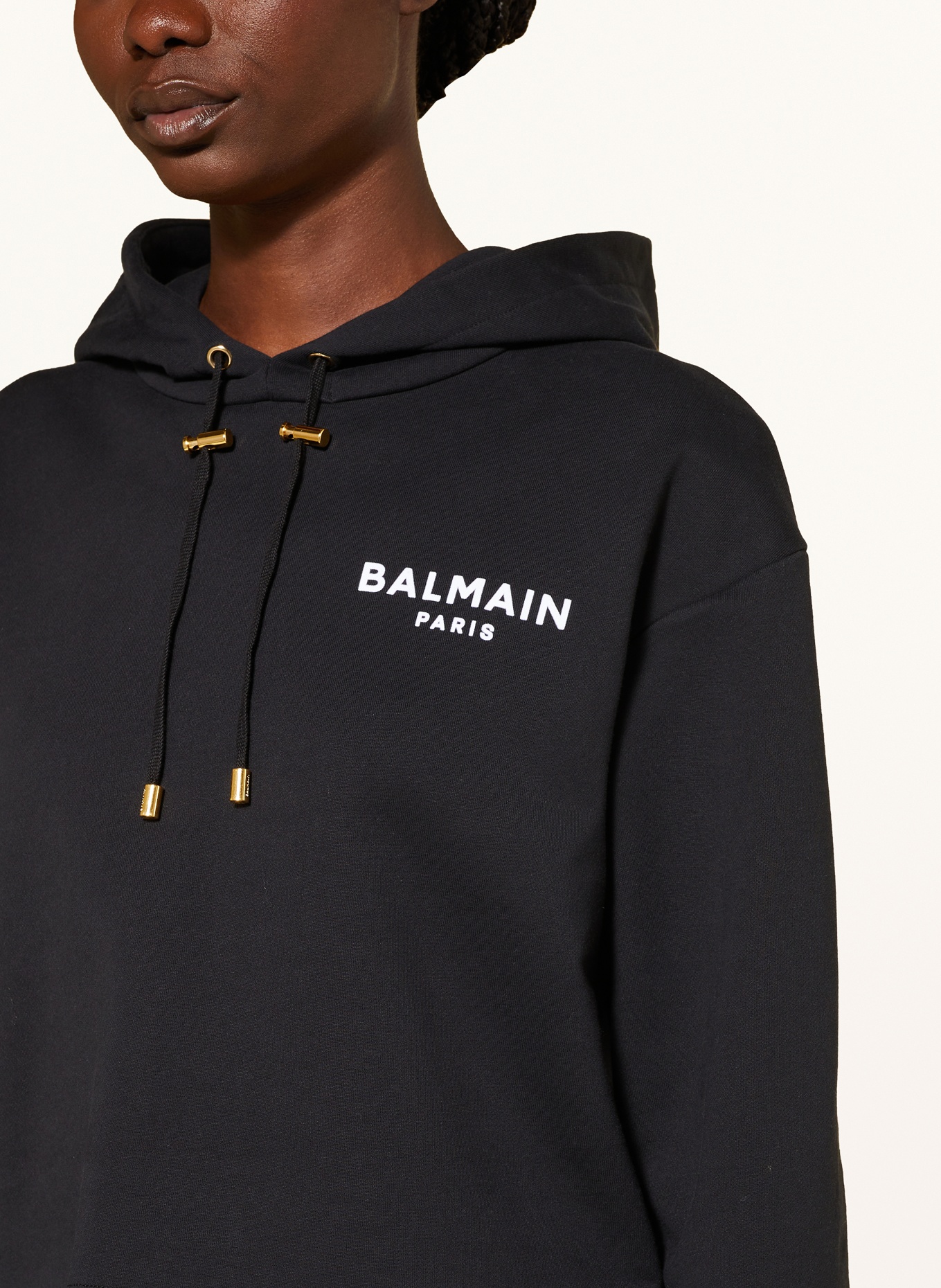 BALMAIN Cropped-Hoodie, Farbe: SCHWARZ (Bild 5)