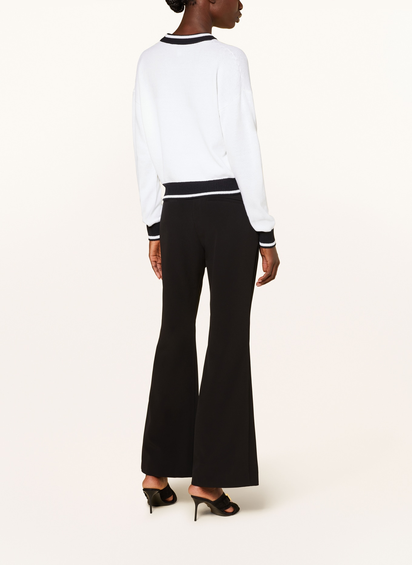 BALMAIN Sweater, Color: WHITE/ BLACK (Image 3)