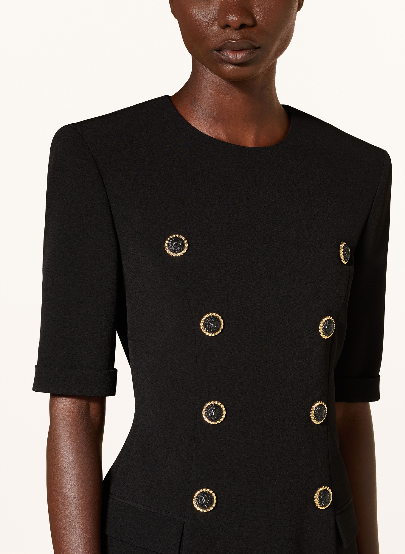 BALMAIN Sheath dress, Color: BLACK (Image 4)