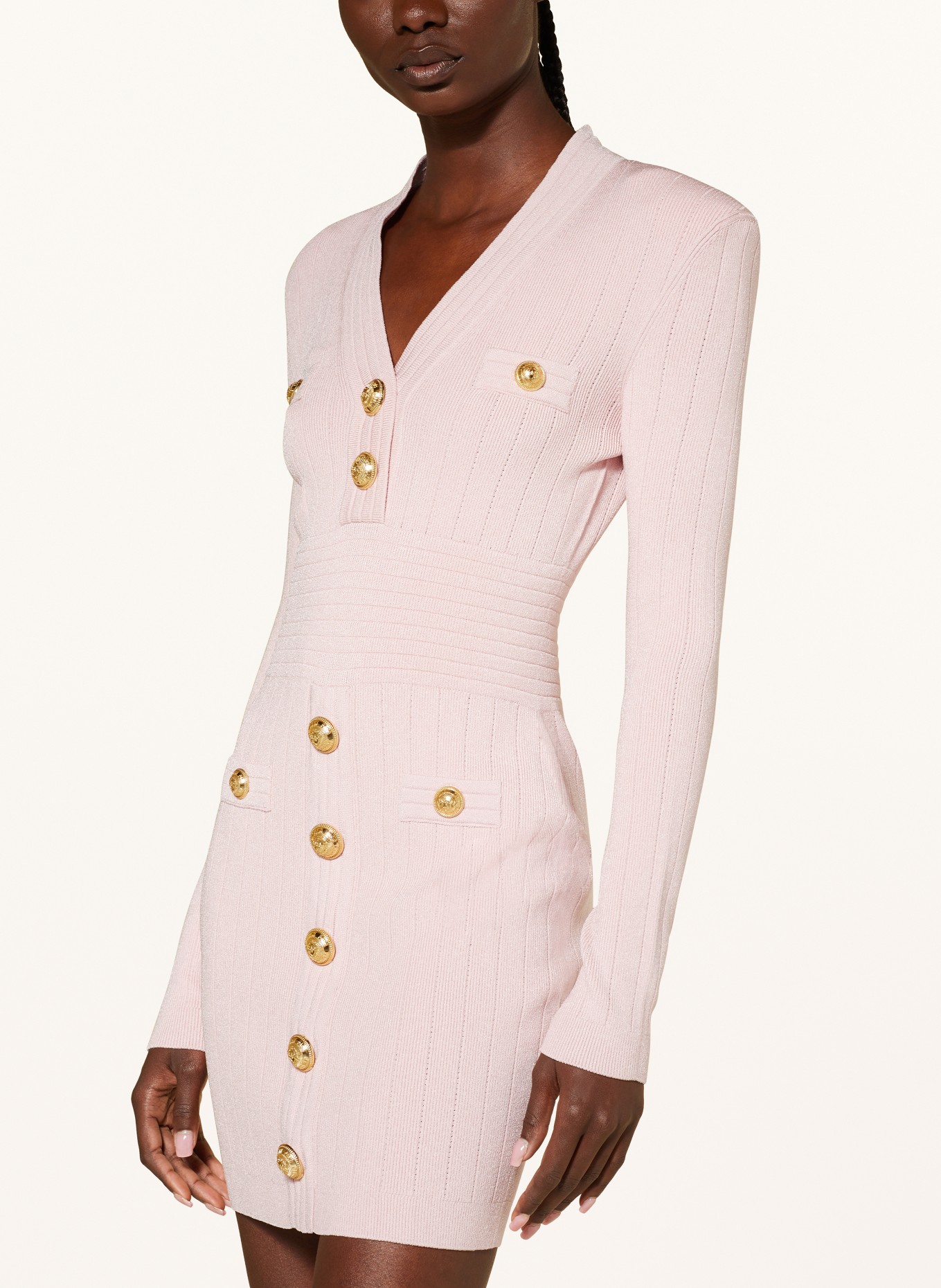 BALMAIN Strickkleid: 4CO ROSE CLAIR