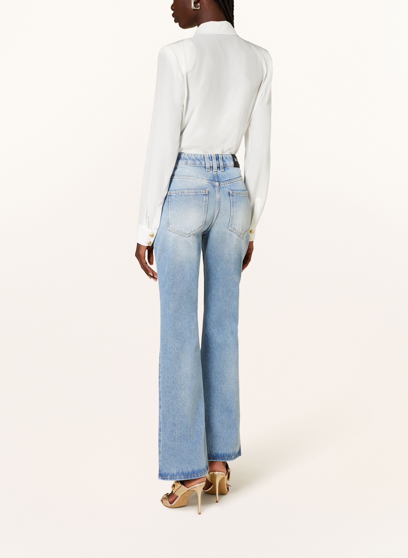 BALMAIN Flared jeans, Color: 6FC Bleu Jean Clair (Image 3)
