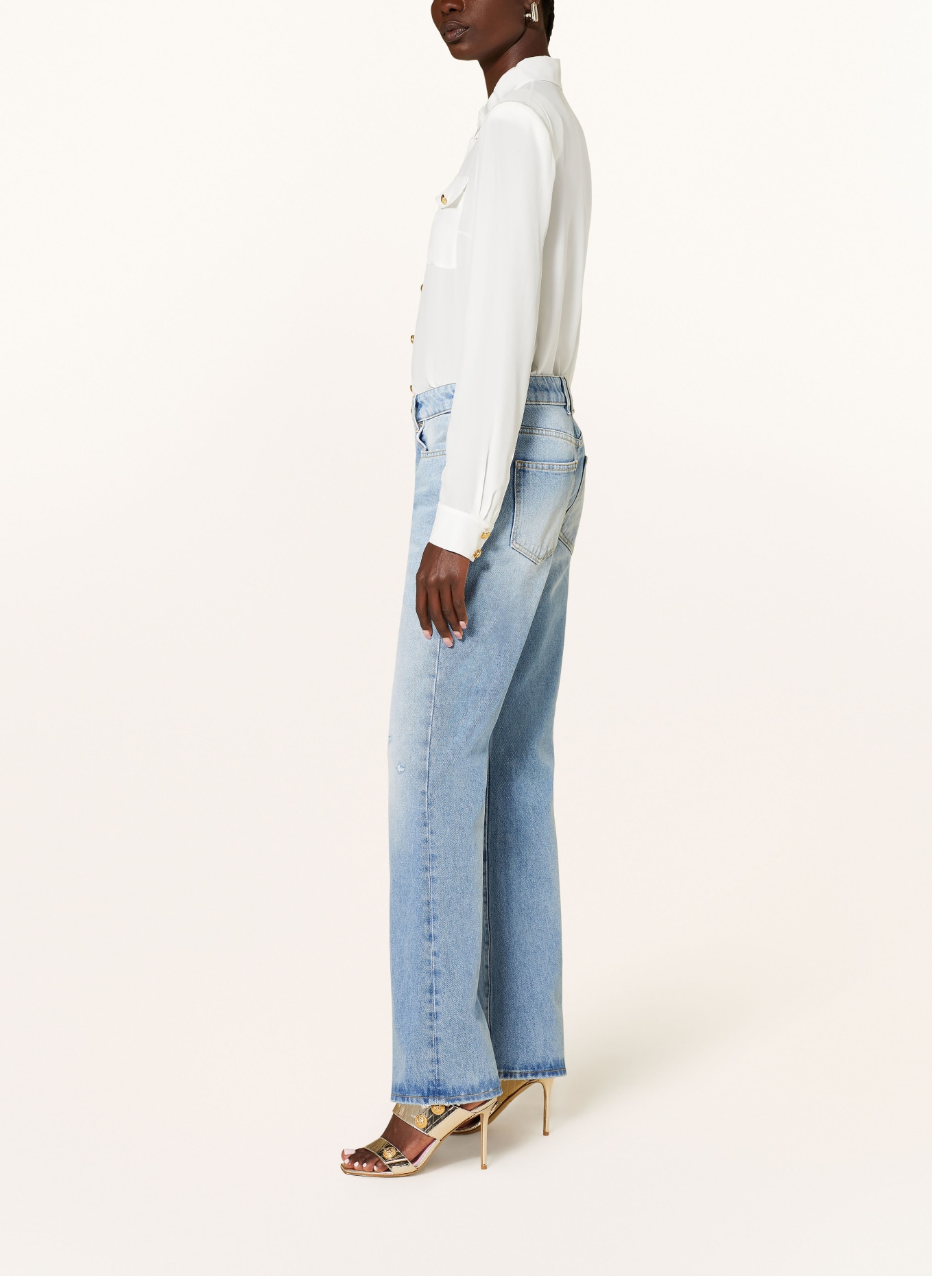 BALMAIN Flared jeans, Color: 6FC Bleu Jean Clair (Image 4)