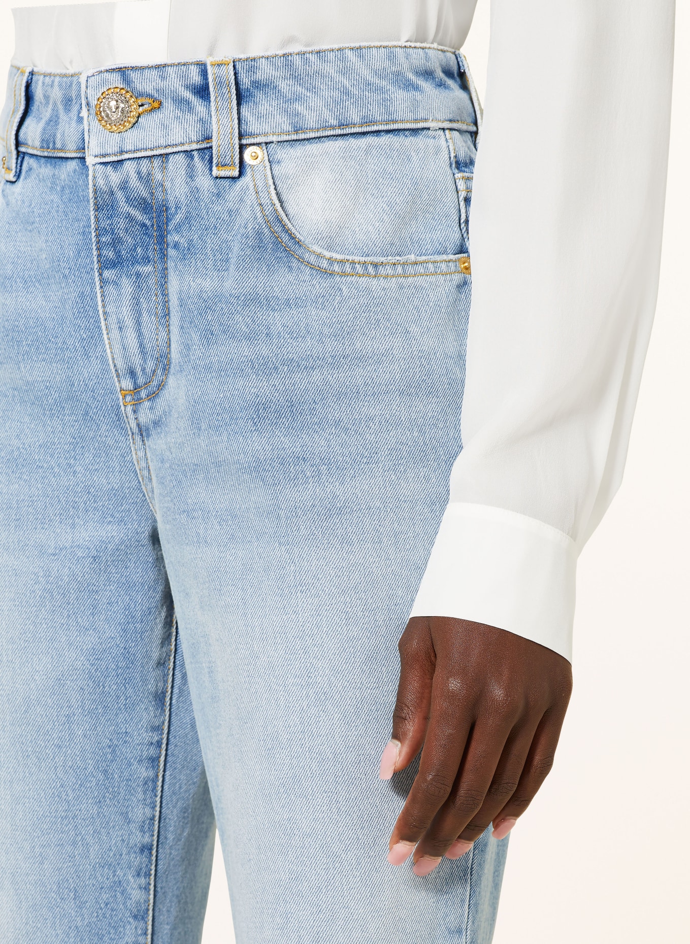 BALMAIN Flared jeans, Color: 6FC Bleu Jean Clair (Image 5)