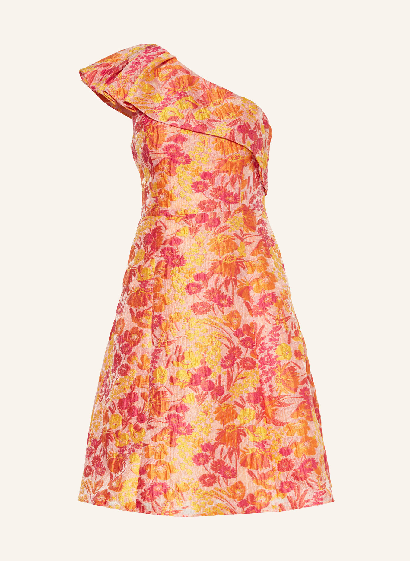 ADRIANNA PAPELL Cocktail dress with frill, Color: ORANGE/ ROSE/ PINK (Image 1)