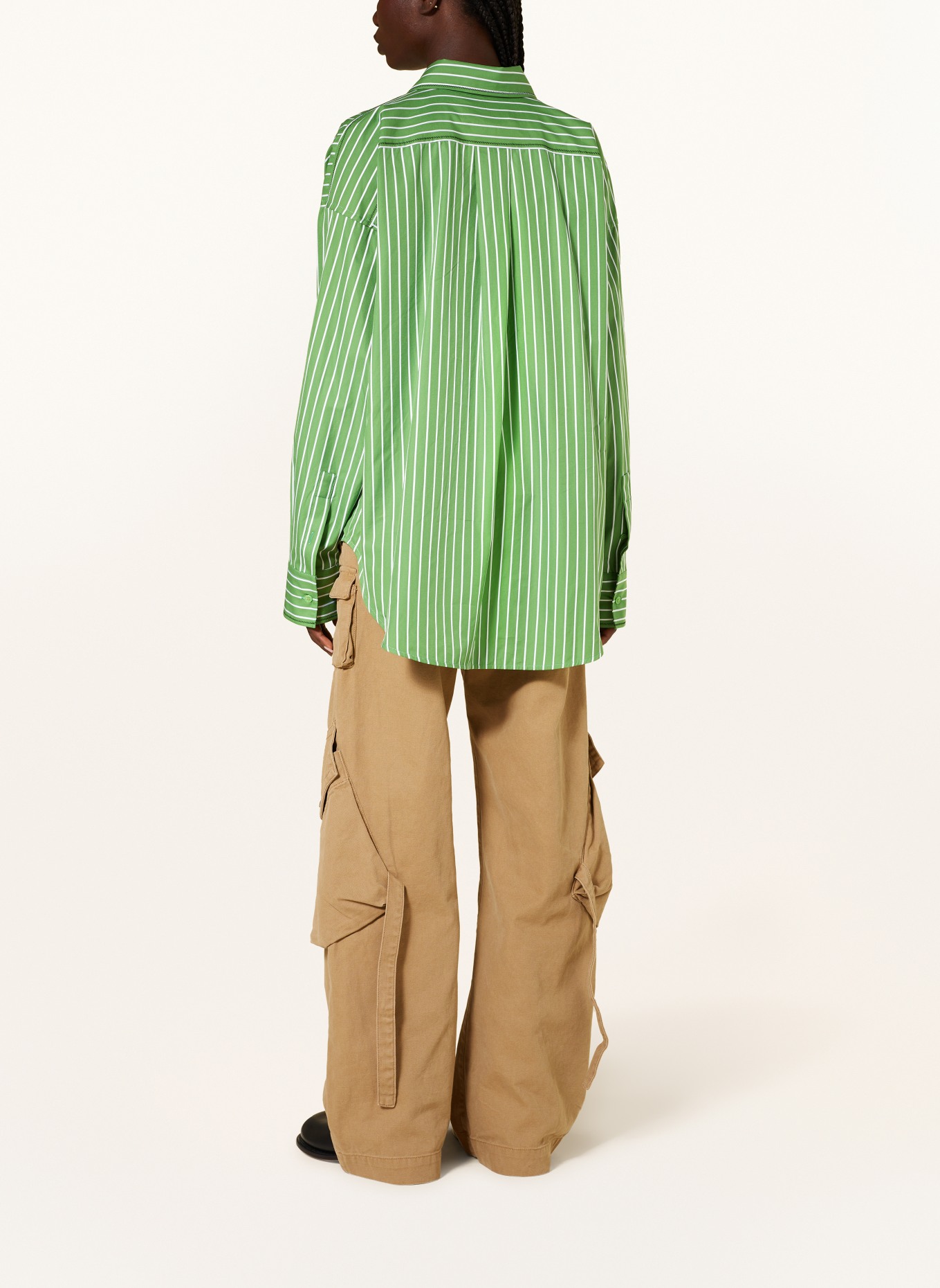 MARNI Shirt blouse, Color: GREEN/ WHITE (Image 3)