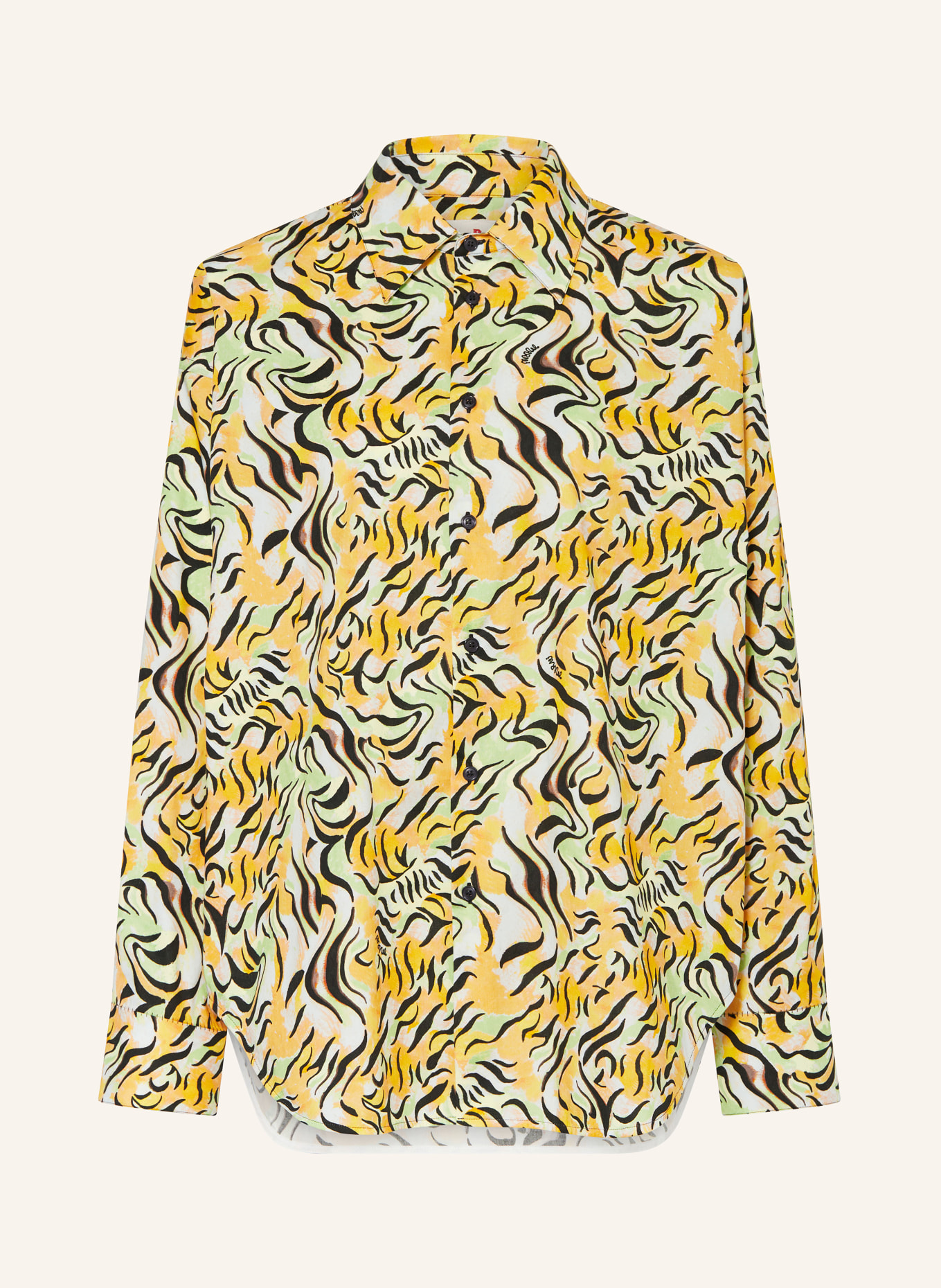 MARNI Shirt blouse, Color: ORANGE/ LIGHT GREEN/ BLACK (Image 1)