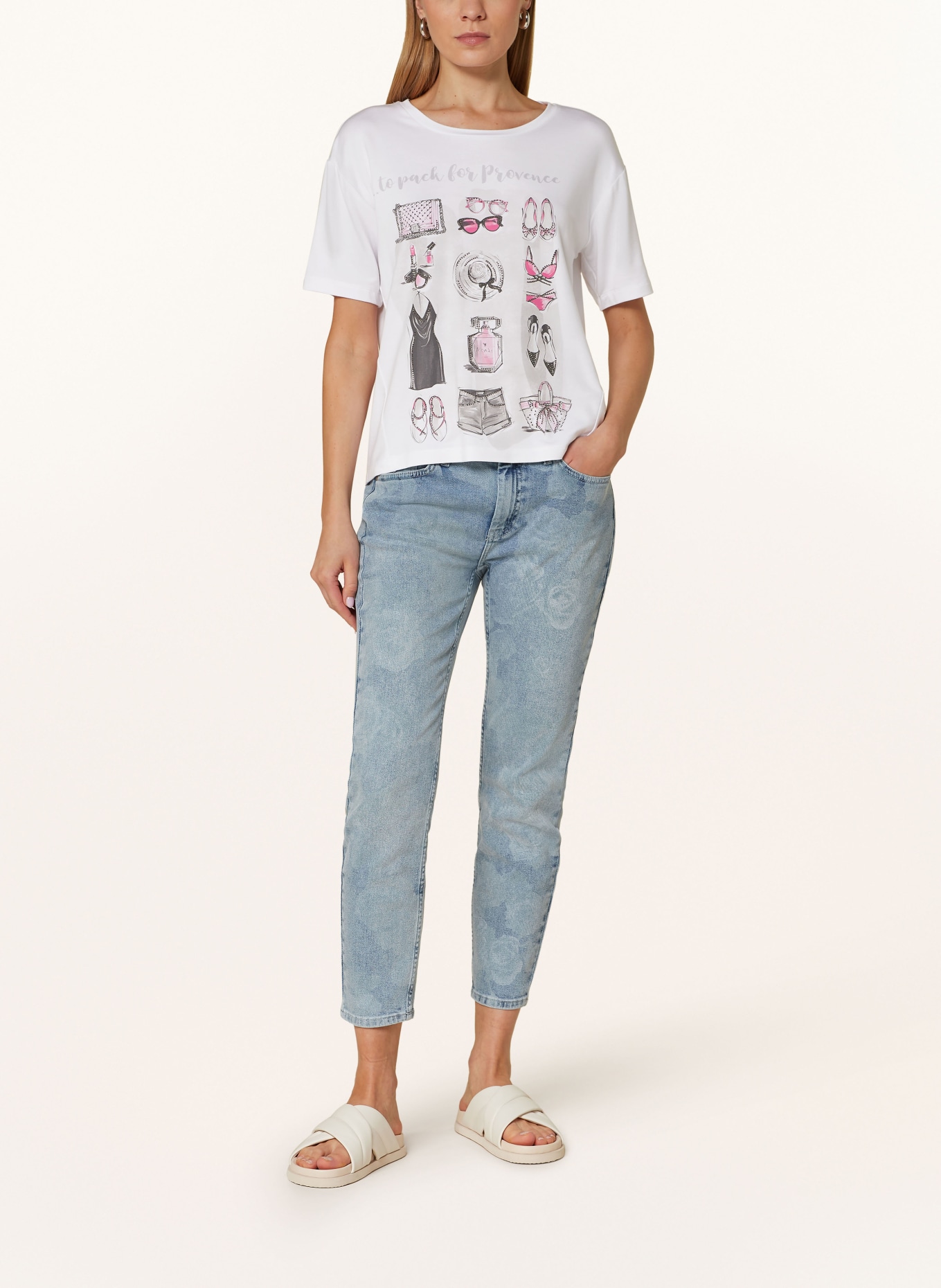 monari T-Shirt mit Schmucksteinen, Farbe: WEISS (Bild 2)