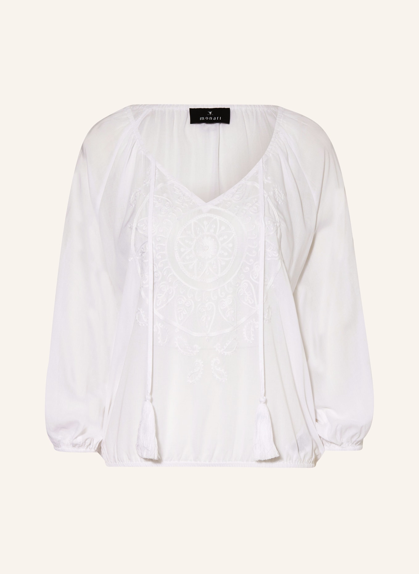 monari Shirt blouse with 3/4 sleeves, Color: WHITE (Image 1)