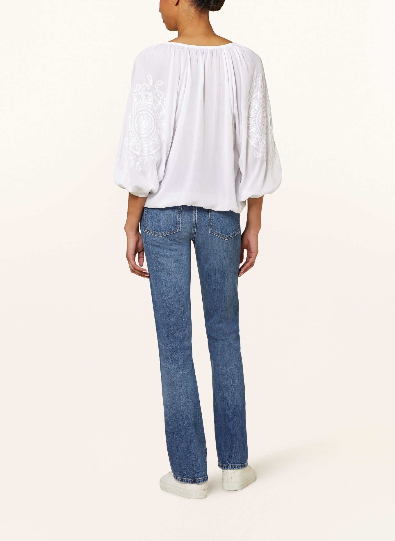 monari Shirt blouse with 3/4 sleeves, Color: WHITE (Image 3)