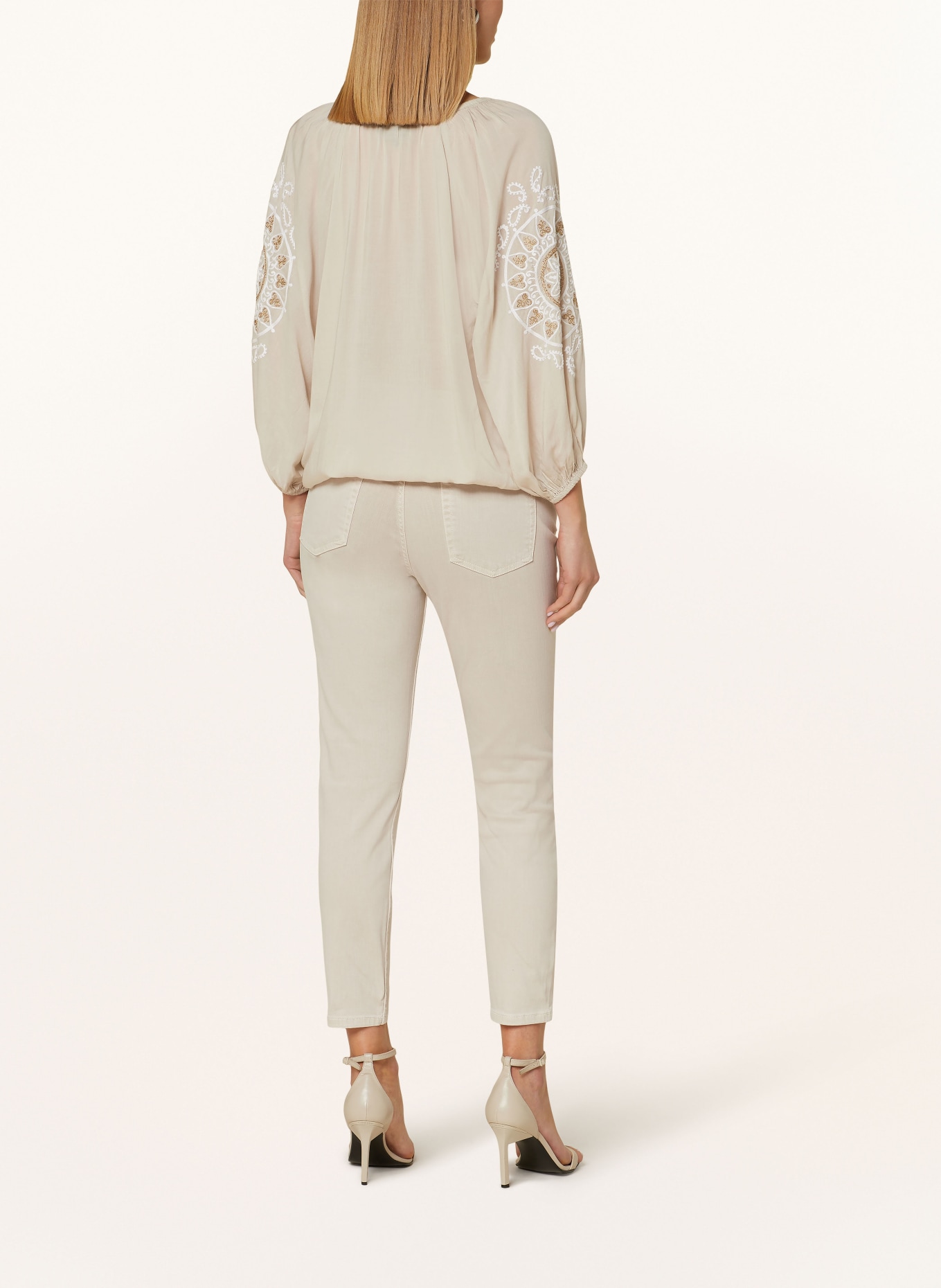 monari Shirt blouse with 3/4 sleeves, Color: BEIGE (Image 3)