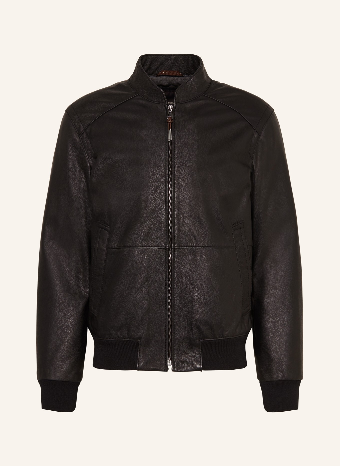 windsor. Leather jacket BORELLO, Color: BLACK (Image 1)