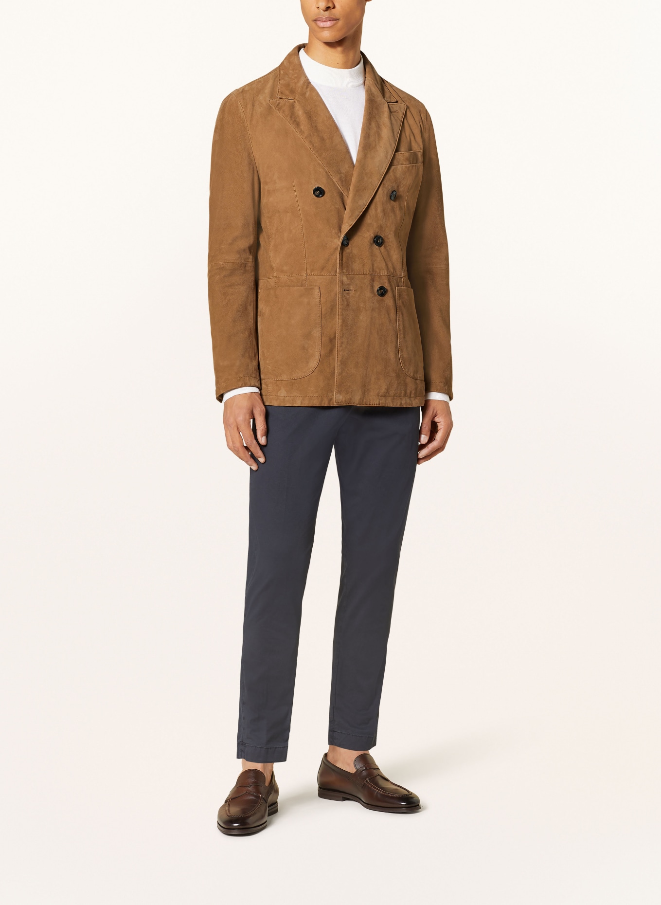 windsor. Leather tailored jacket SALINO slim fit, Color: COGNAC (Image 2)