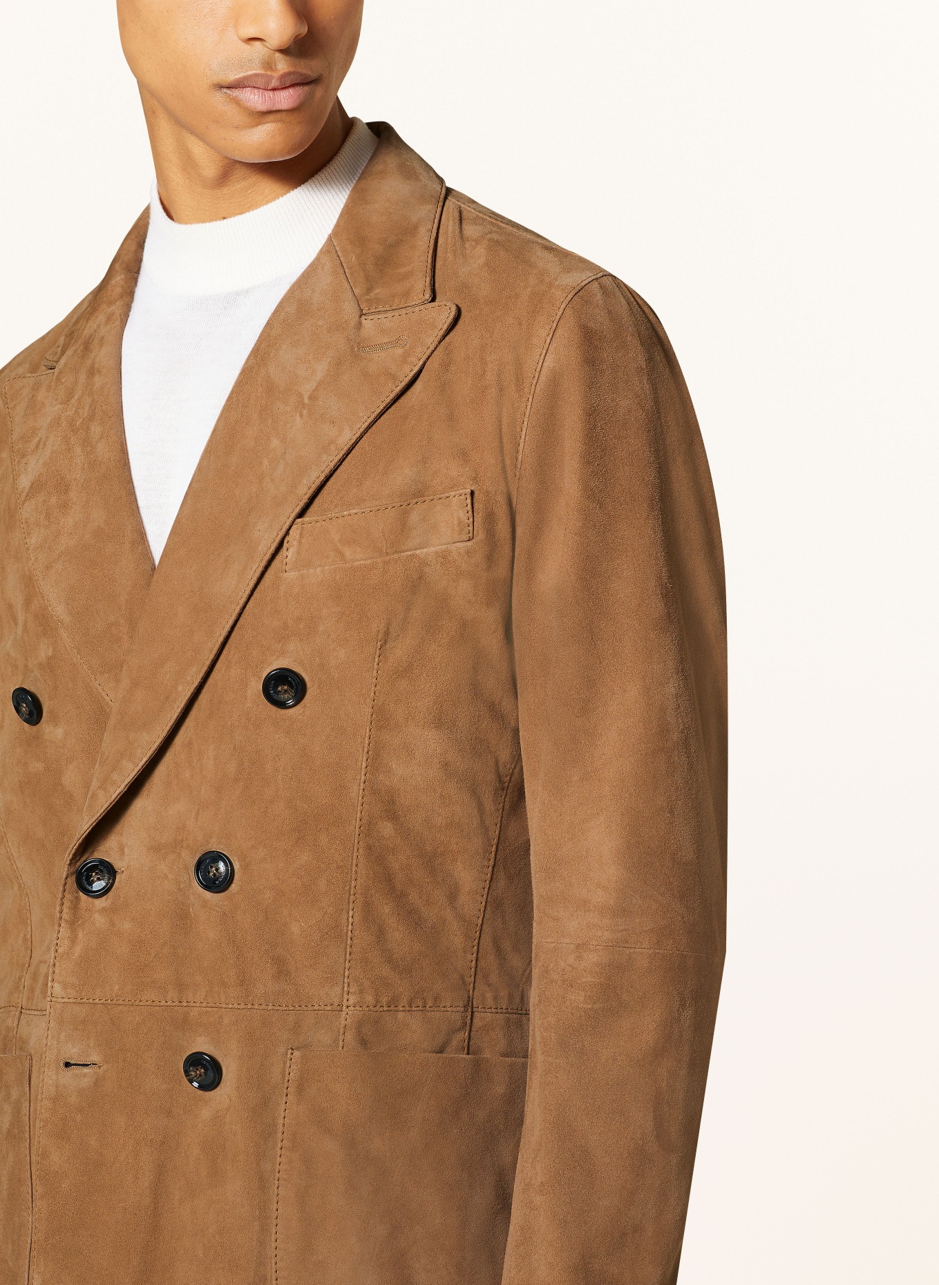 windsor. Leather tailored jacket SALINO slim fit, Color: COGNAC (Image 4)