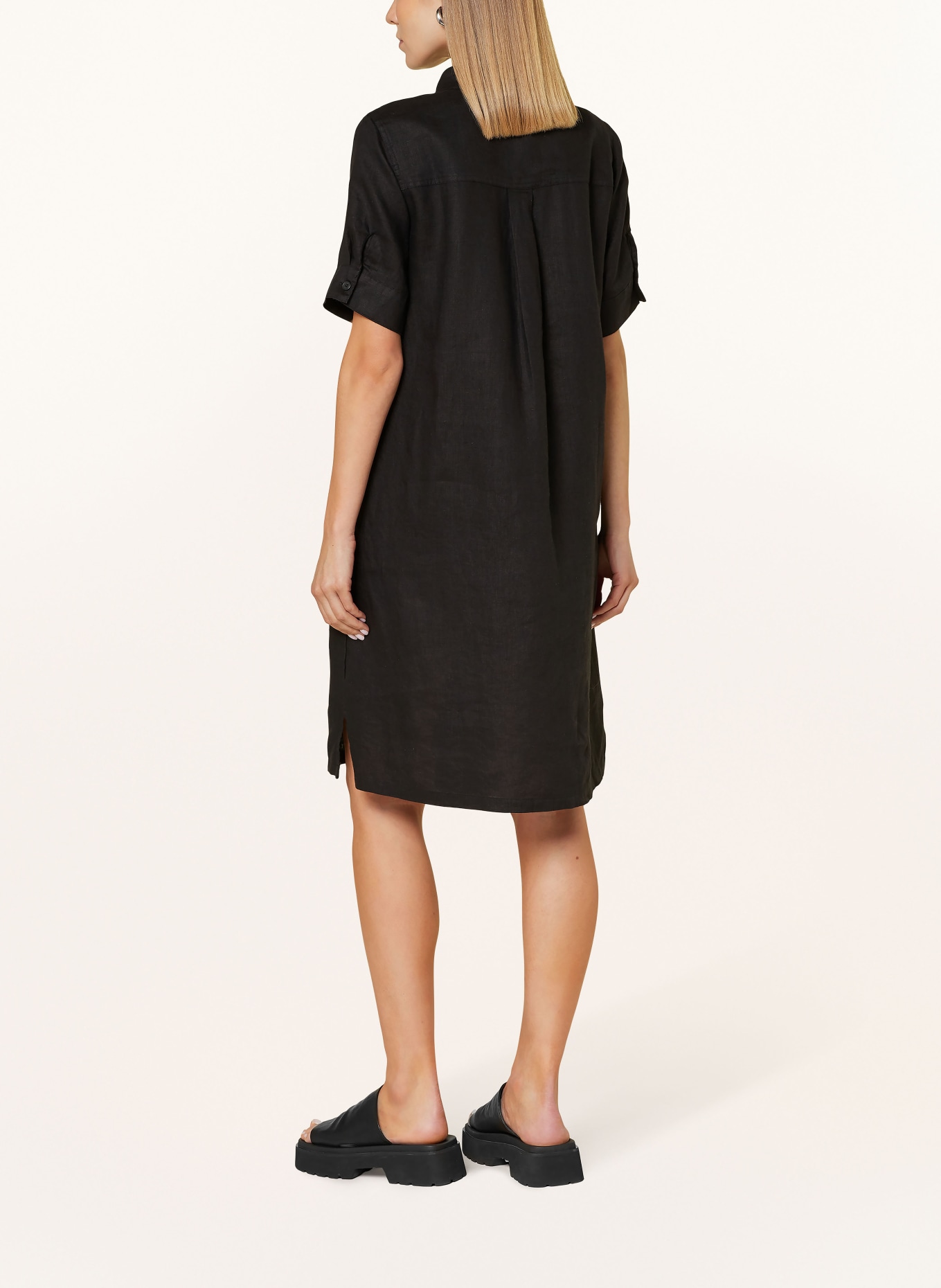 BETTY&CO Shirt dress in linen, Color: BLACK (Image 3)