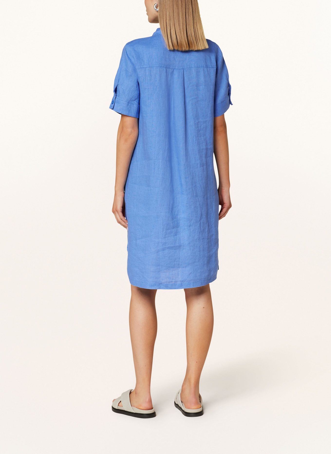 BETTY&CO Hemdblusenkleid aus Leinen, Farbe: BLAU (Bild 3)